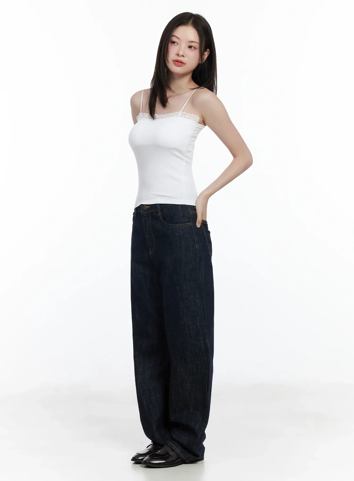 Basic Ribbed Lace Tank Top IF520 - Image 9