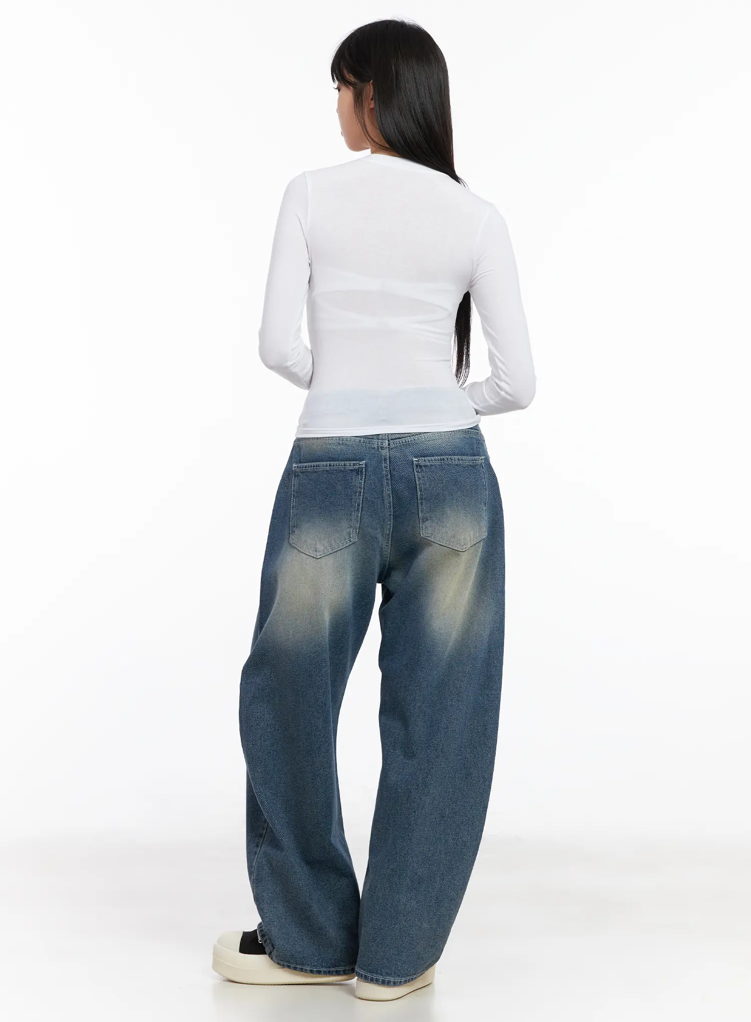Basic Round Neck Crop Long Sleeve Tee CM512 - Image 5