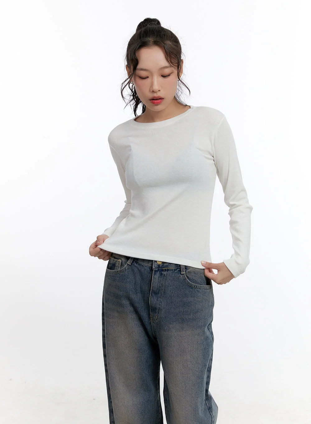 Basic Round Neck Long Sleeve CN420 - Image 8