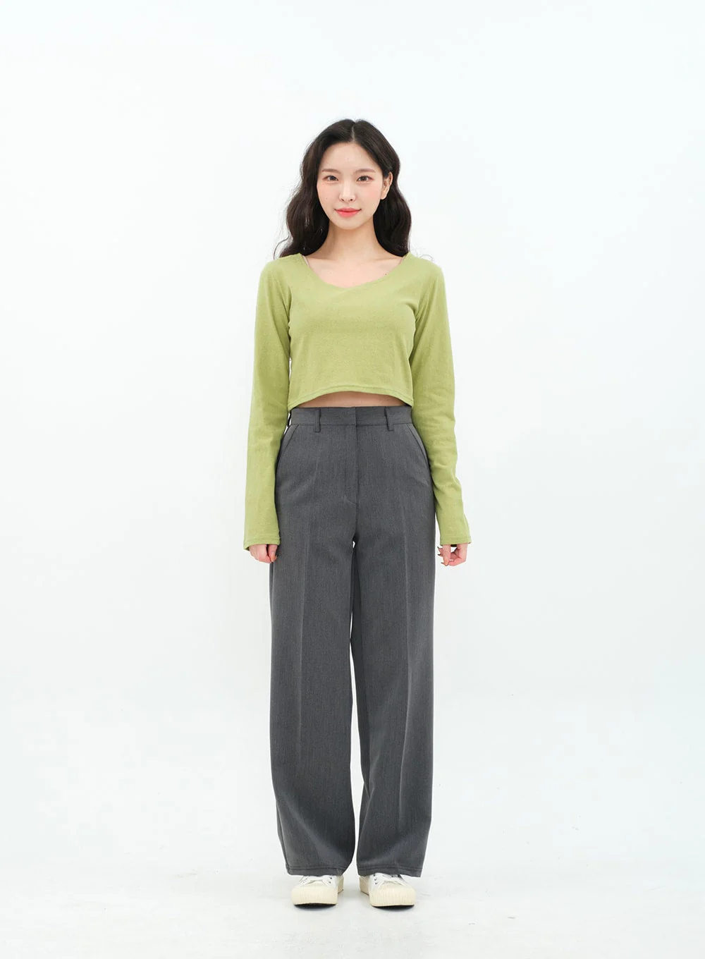 Basic Semi Wide Leg Tailored Pants BA18 - Image 8