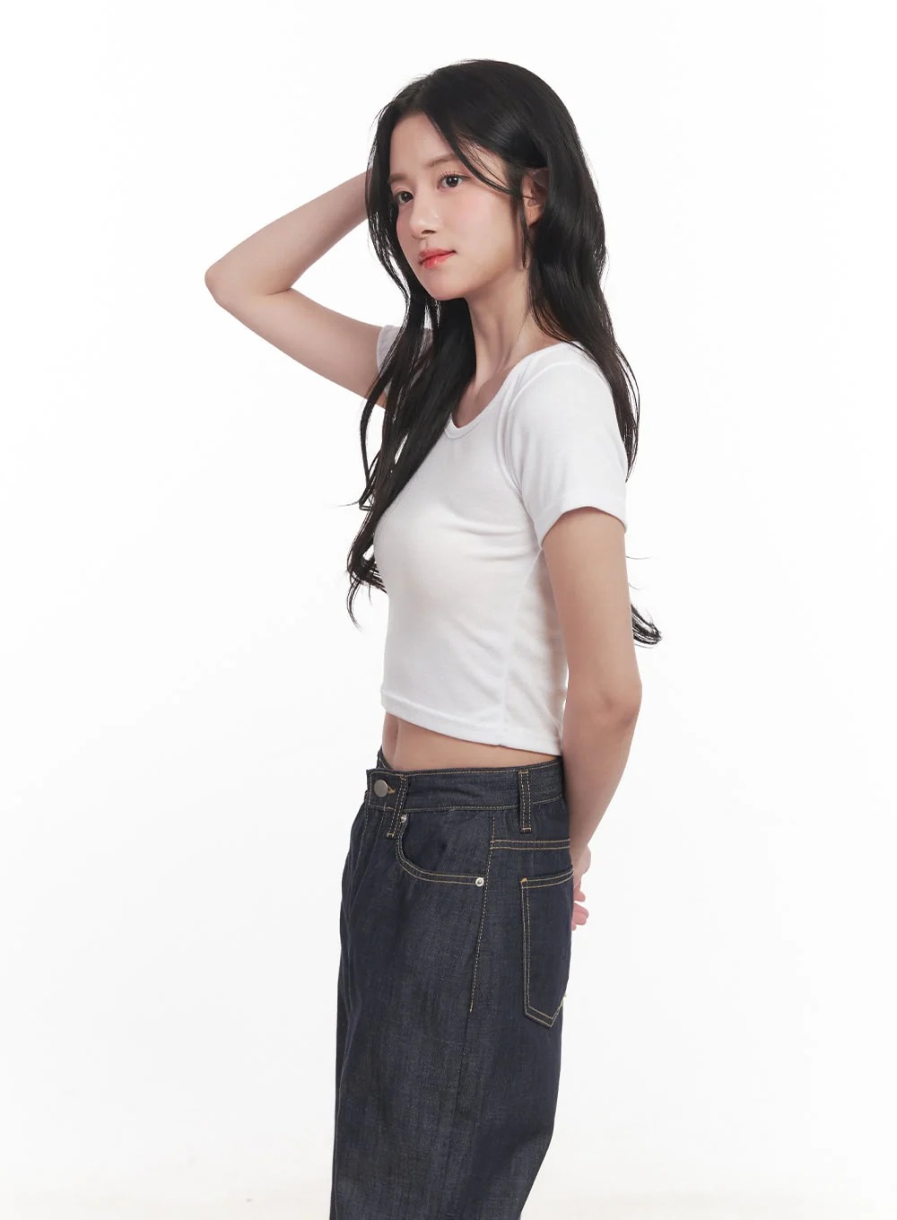 Basic Slim-Fit Crop Top CA510 - Image 3