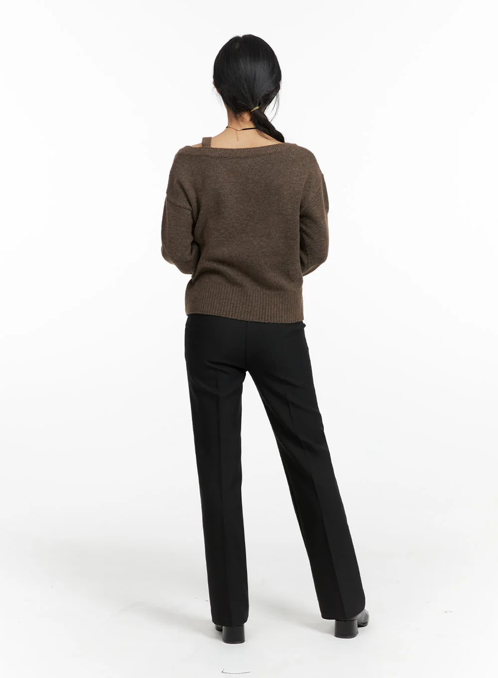 Basic Straight-Fit Tailored Pants OF419 - Image 4
