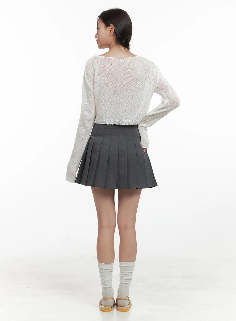 Basic Summer Buttoned Mesh Cardigan OL411 - Image 3
