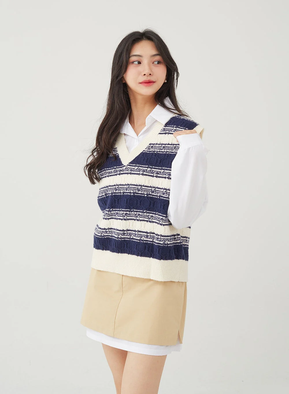 Basic Tone Down Color Crop Shirt BG23 - Image 22