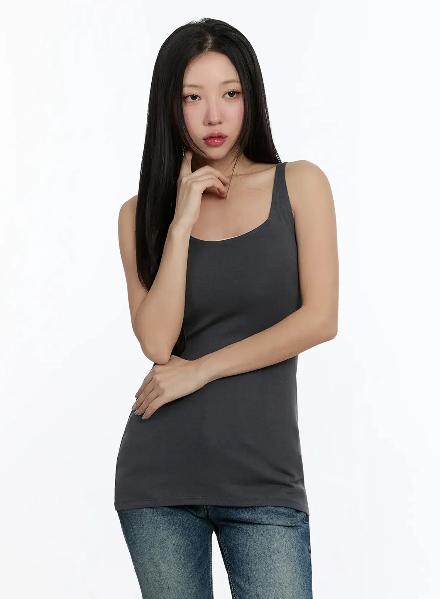 Basic U-Neck Tank Top IM509 - Image 7