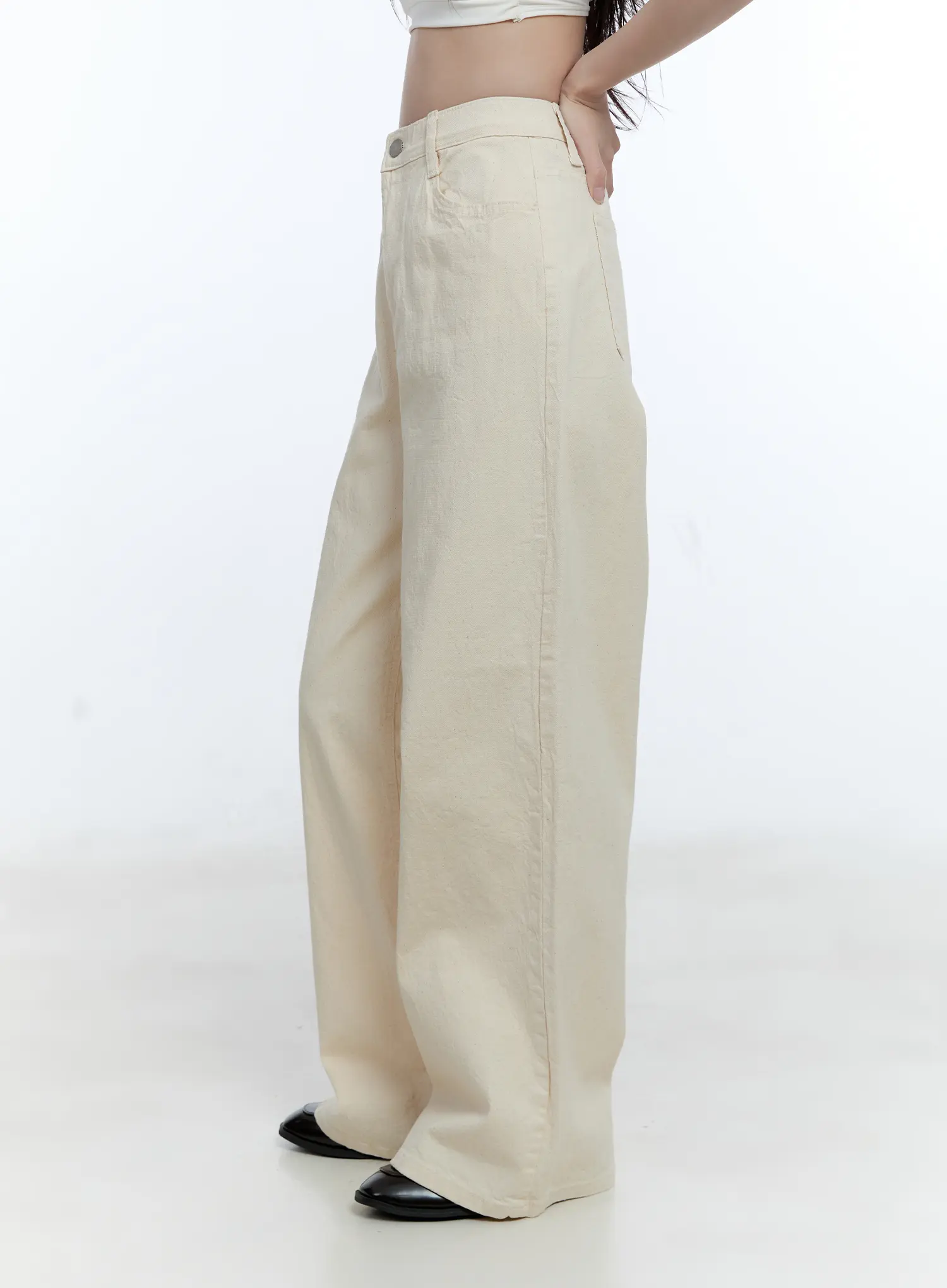 Basic Wide-Leg Cotton Pants CG513 - Image 5