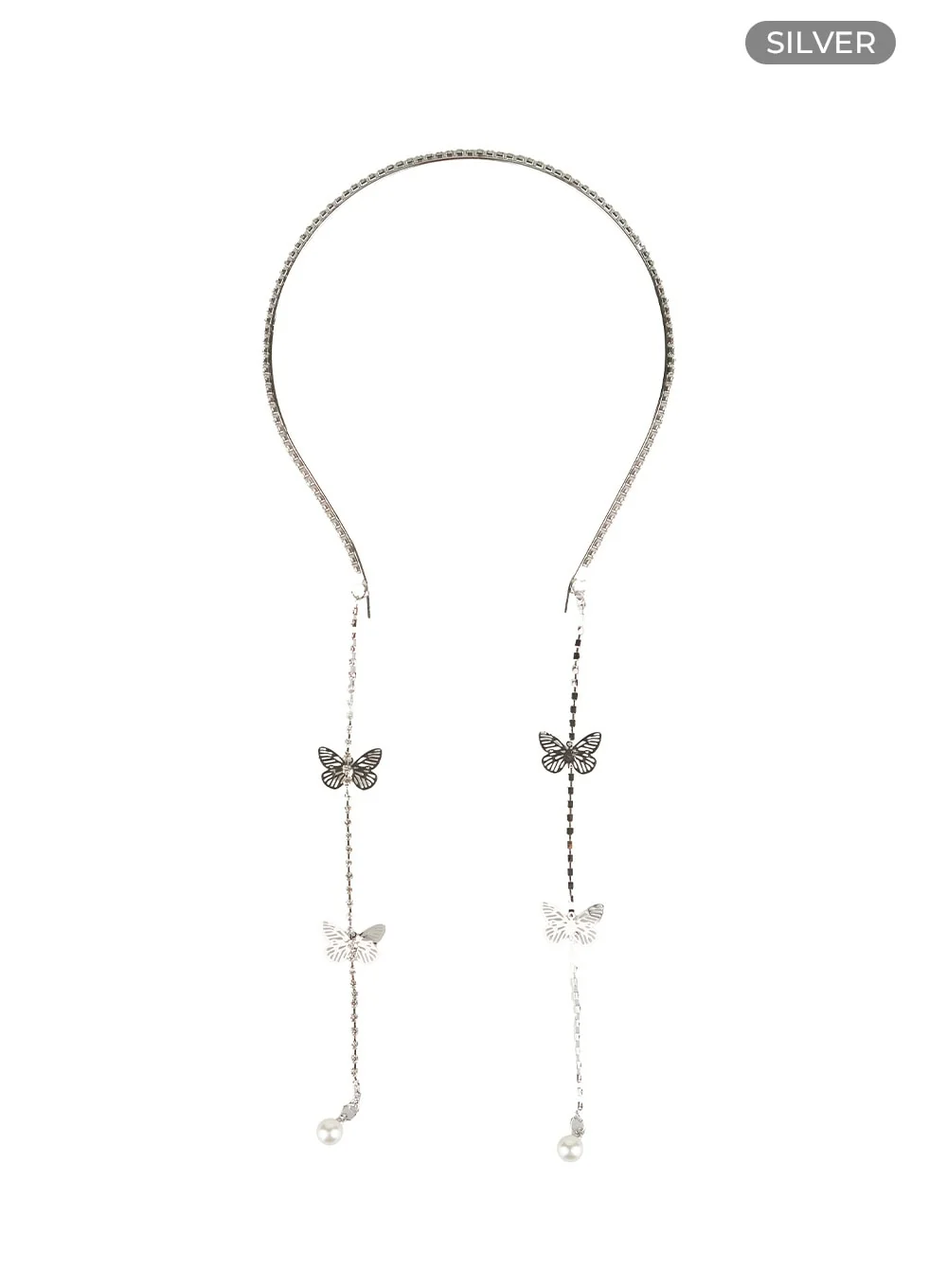 Beaded Pearl Brass Headband OG406 - Image 7