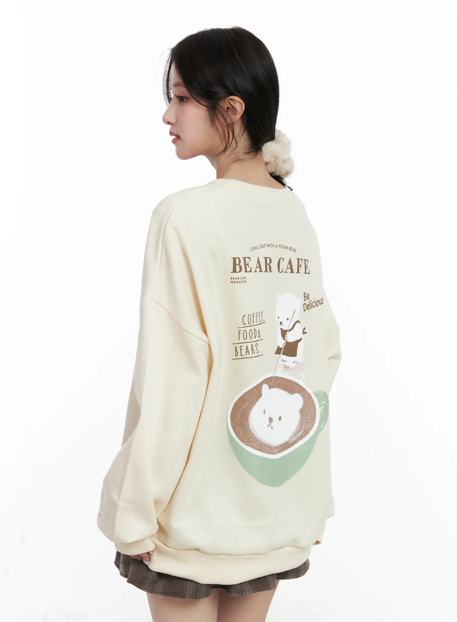 Bear Cafe Graphic Sweatshirt CN527 - Image 10