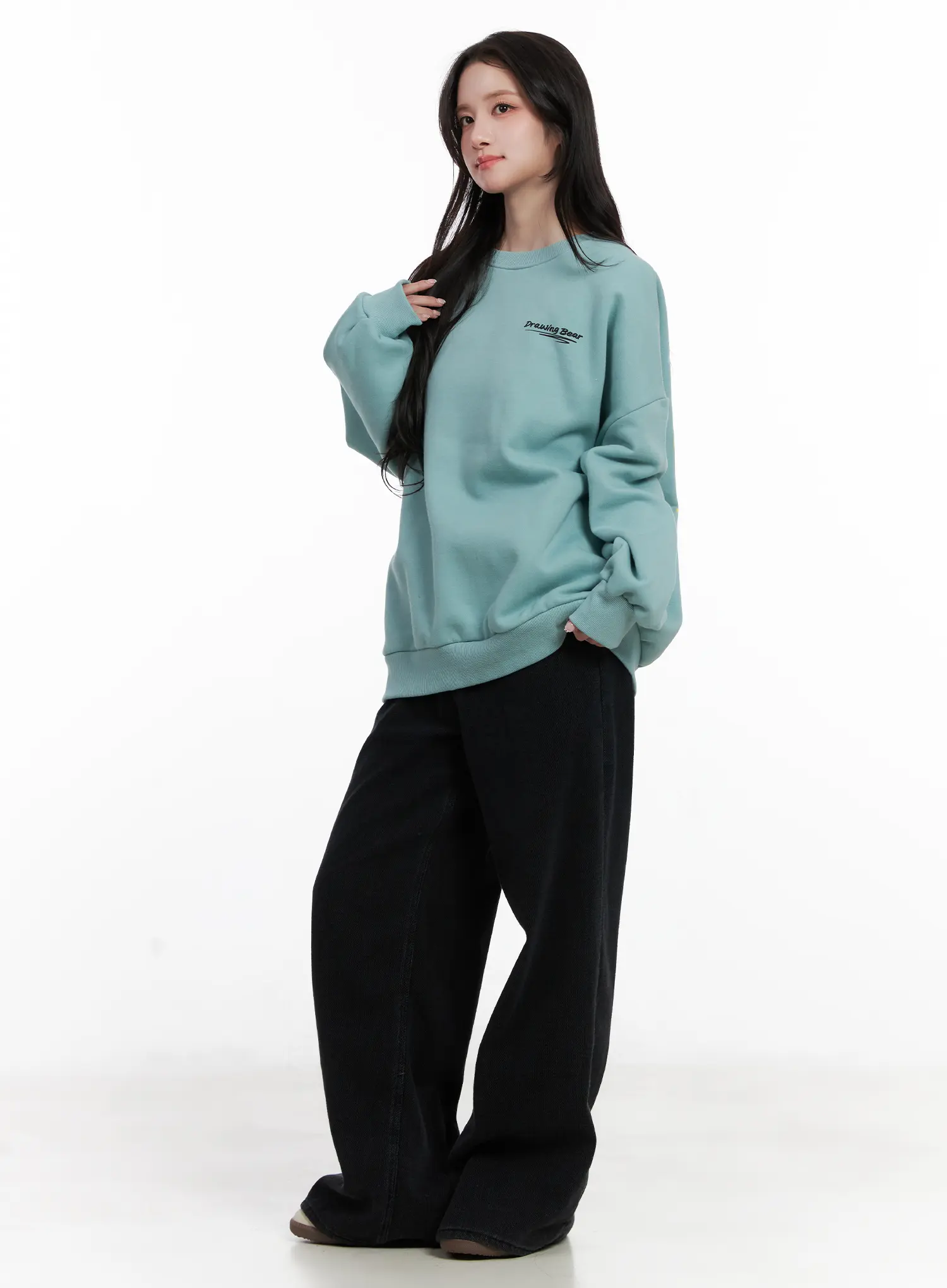Bear Graphic Oversized Sweatshirt CN527 - Image 3