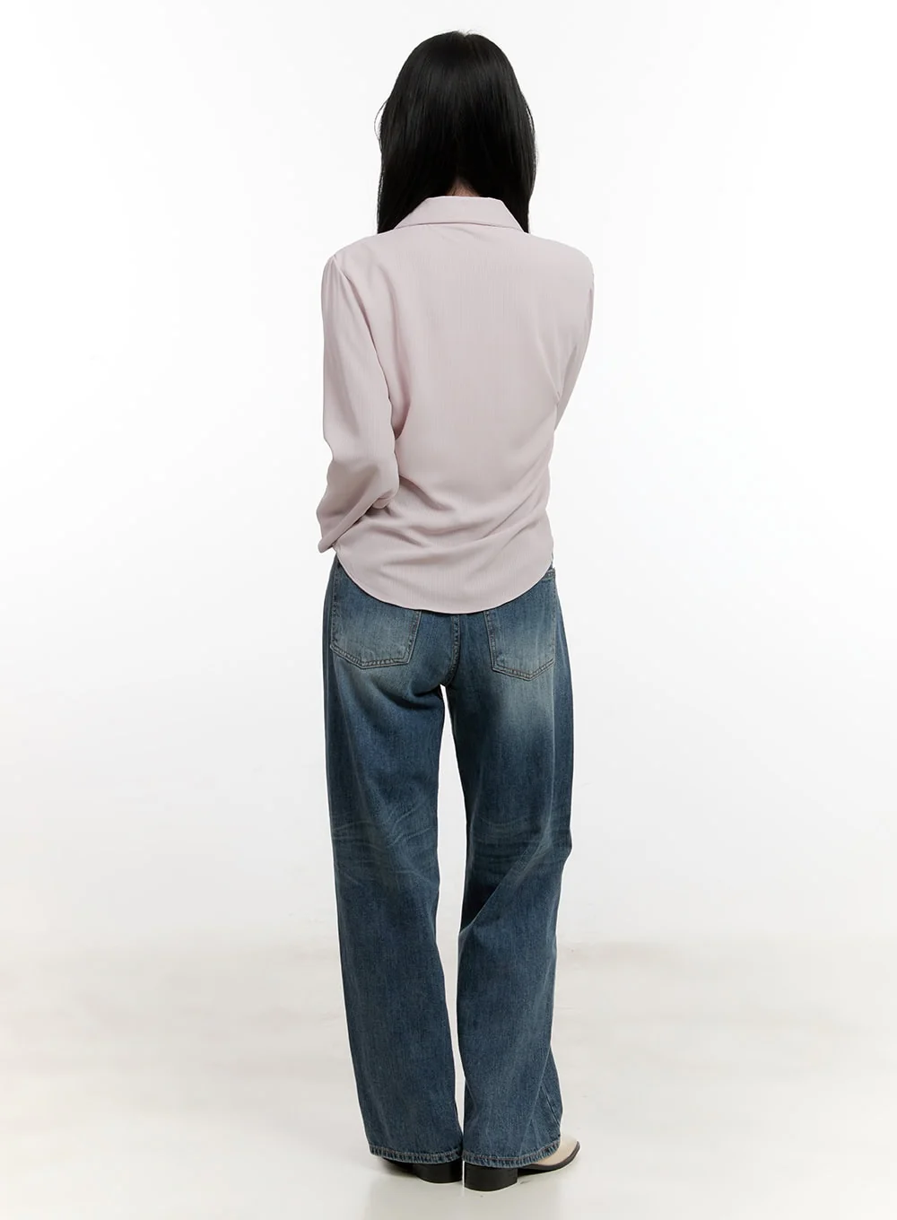 Belle Washed Wide-Leg Jeans CF528 - Image 4