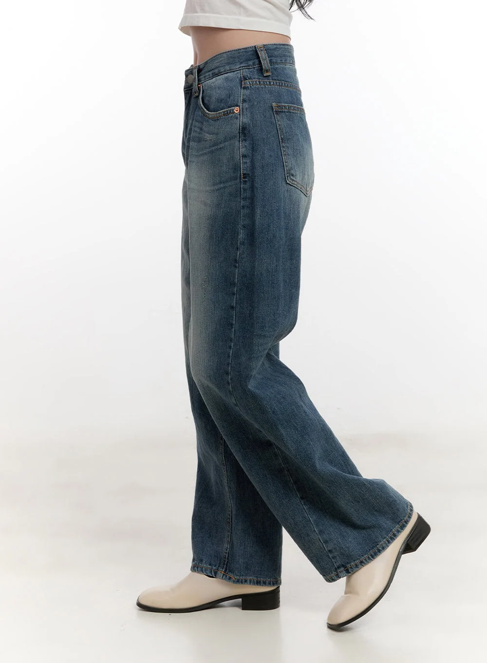Belle Washed Wide-Leg Jeans CF528 - Image 5