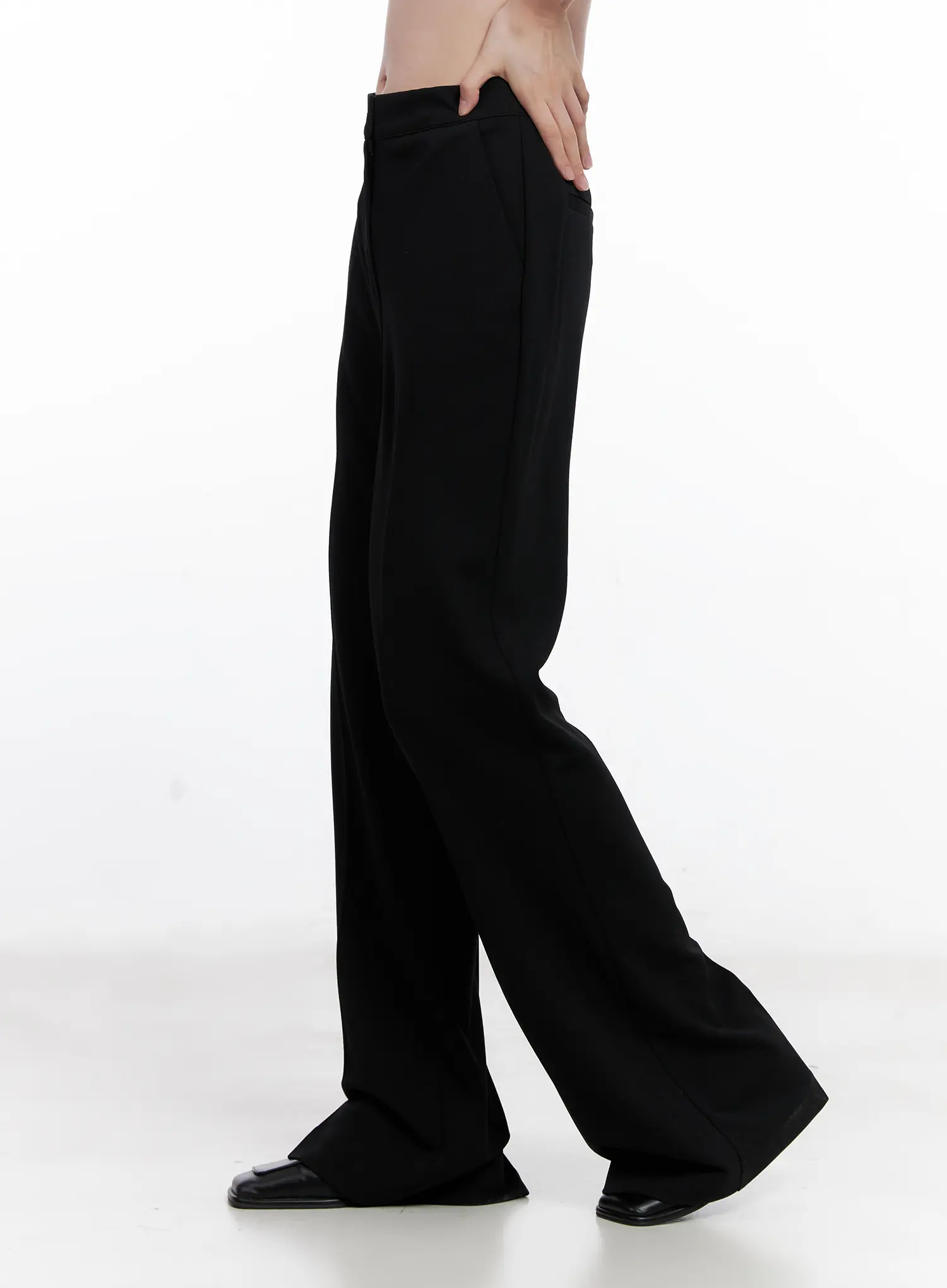 Black Flared Trousers CL523 - Image 4