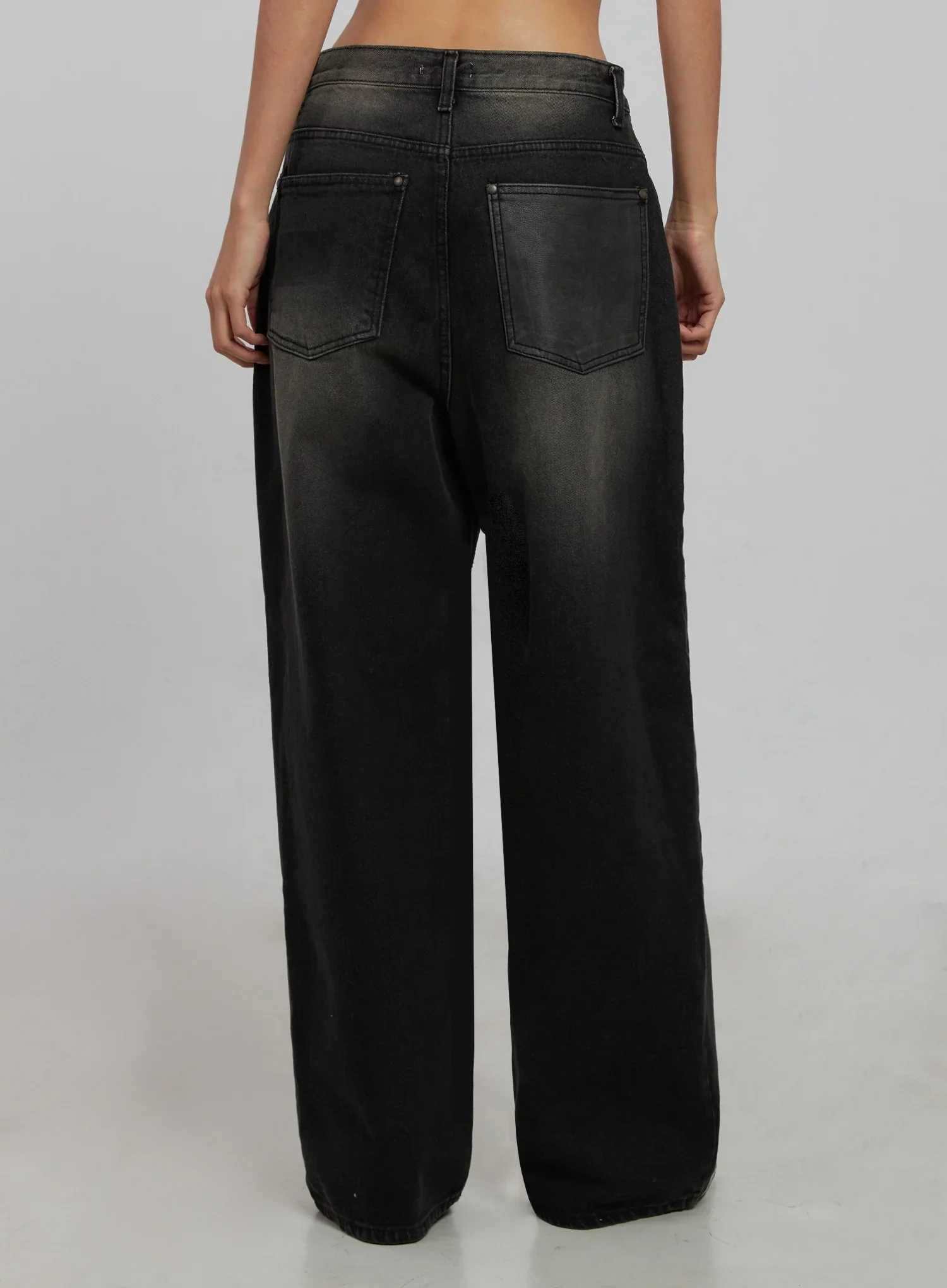 Blaire Dark Washed Wide Leg Jeans IJ509 - Image 11