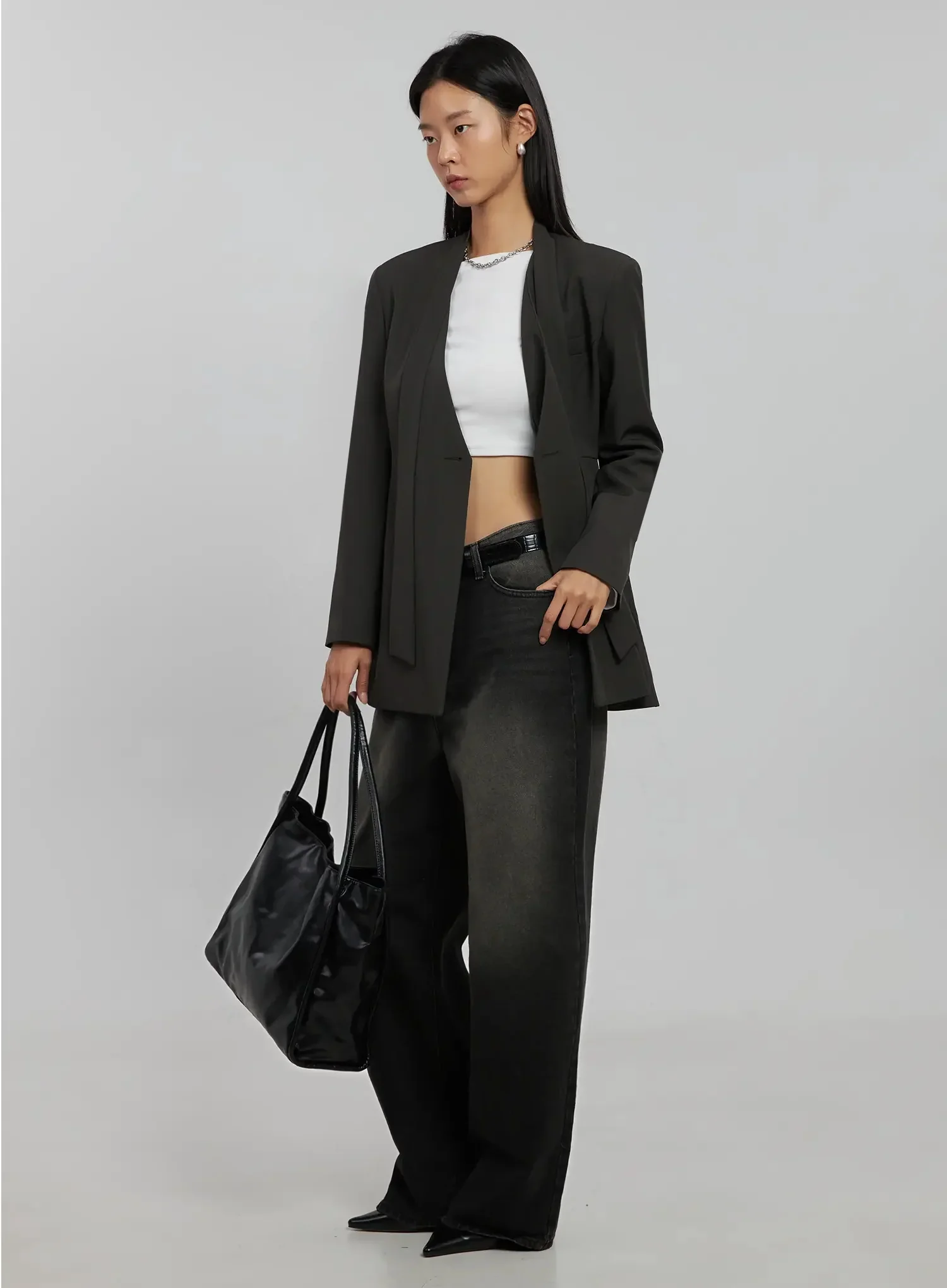 Blaire Dark Washed Wide Leg Jeans IJ509 - Image 2