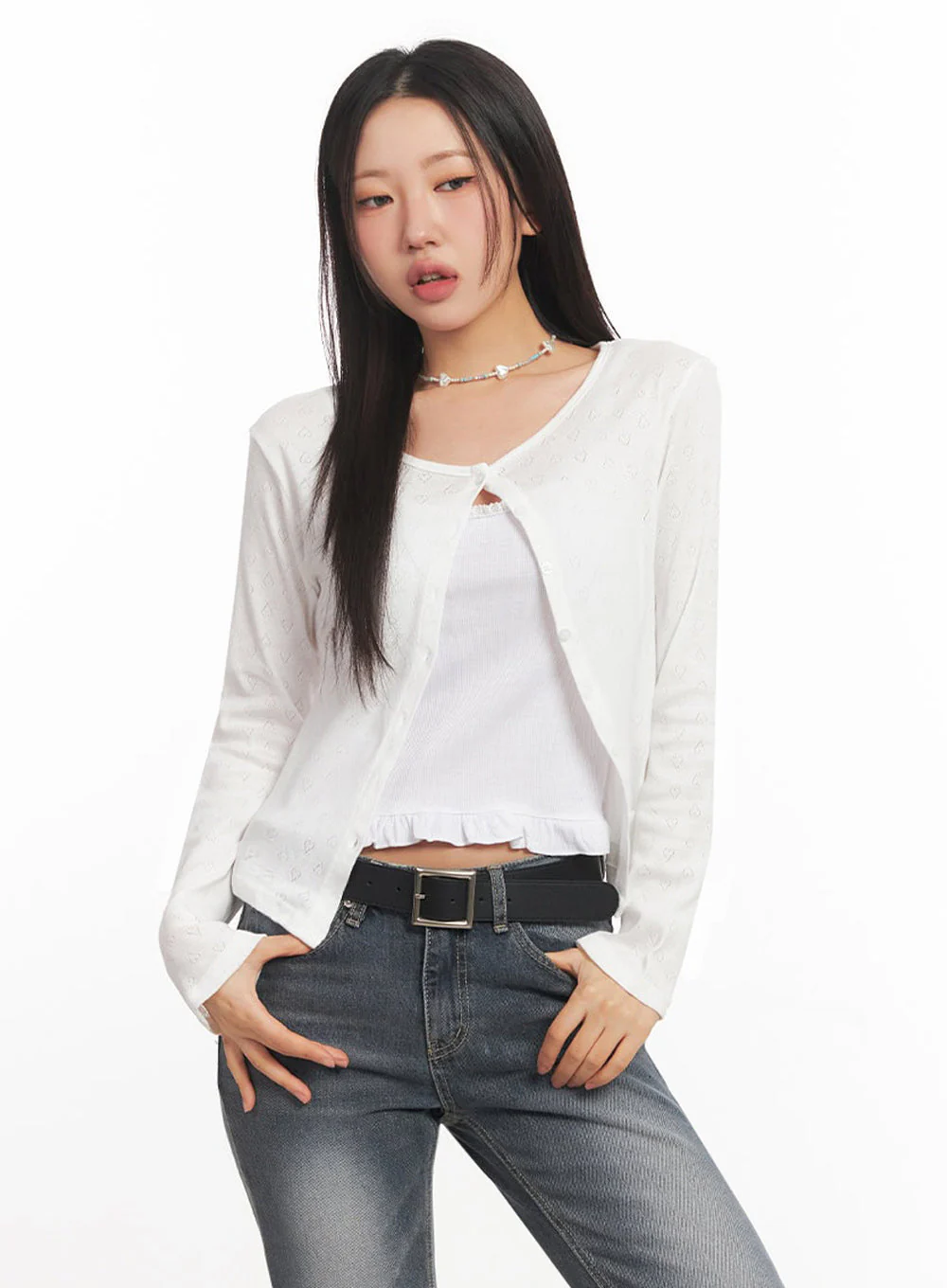 Blossom Buttoned Cardigan IA524 - Image 6