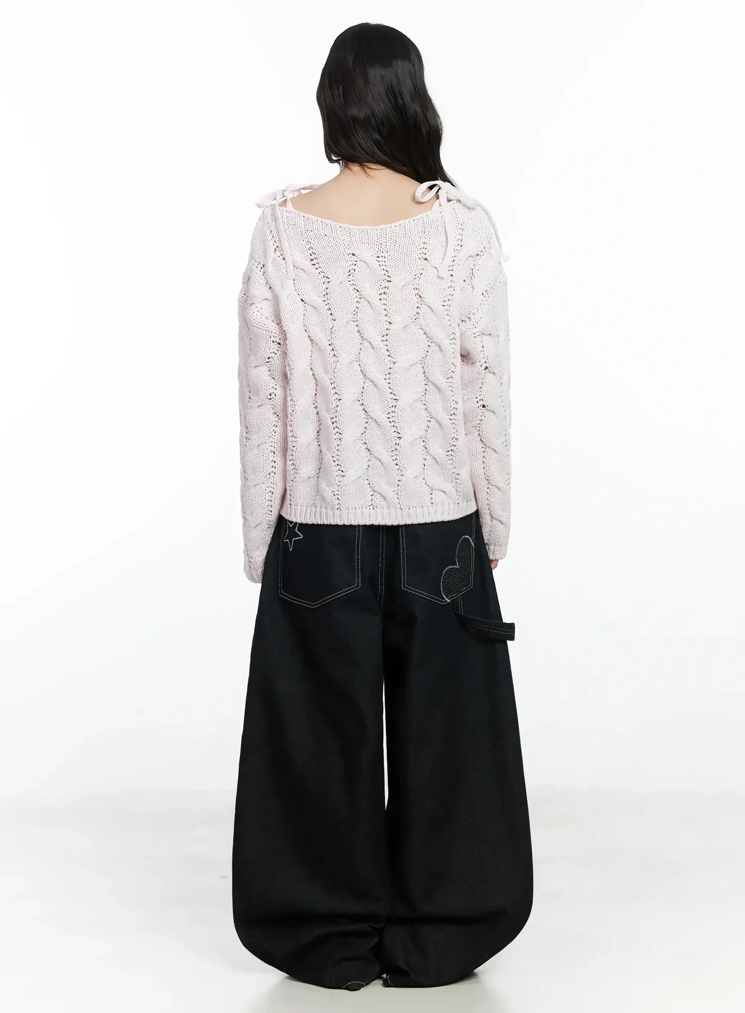 Boat Neck Cable Knit Top IF505 - Image 11