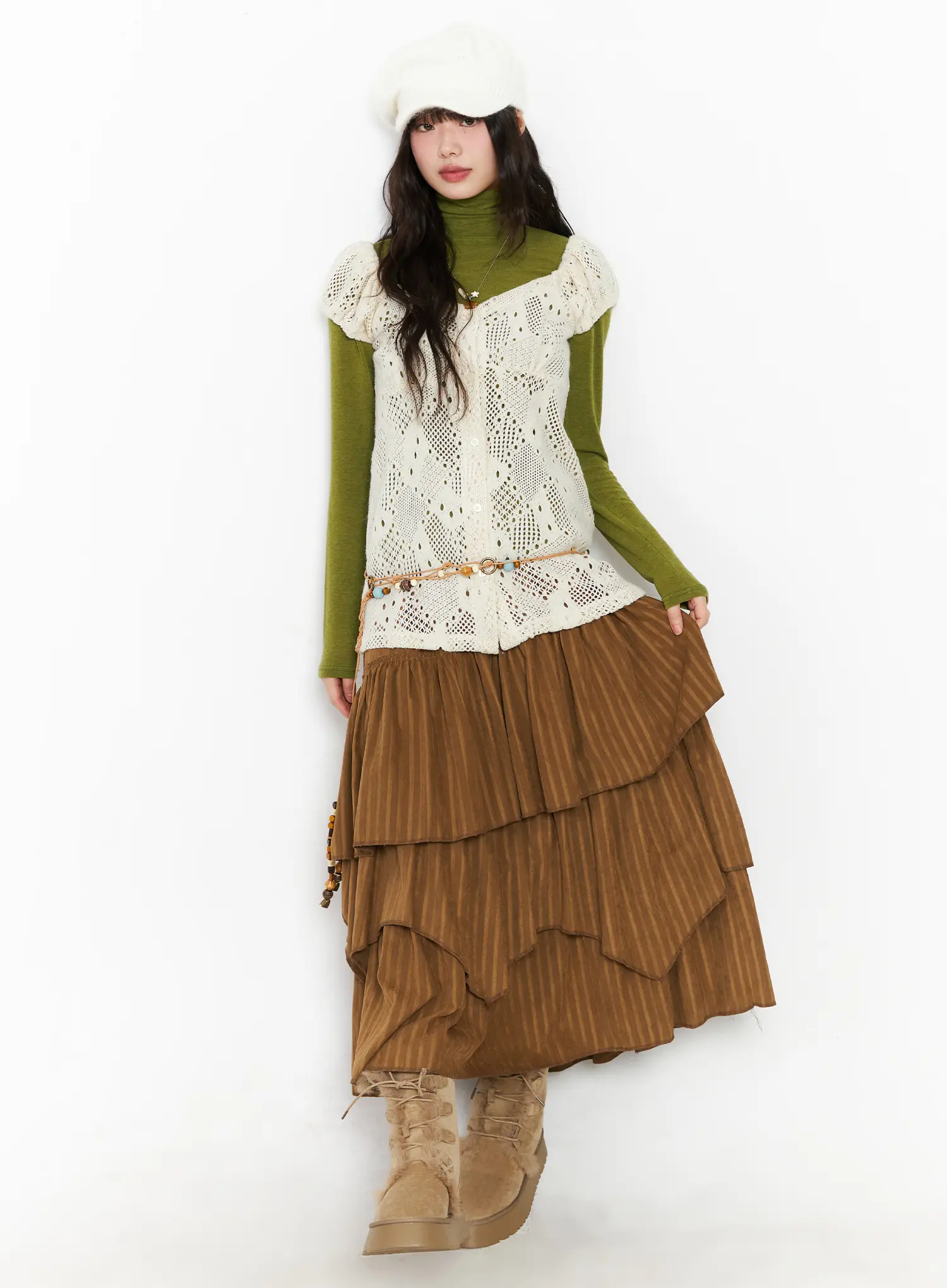 Bohemian Tiered Maxi Skirt CD531