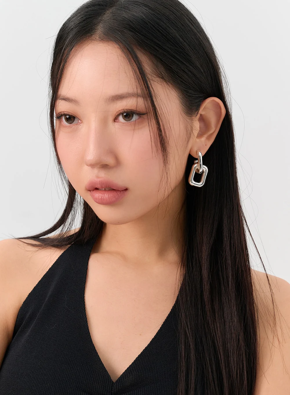 Bold Square Chain Earrings IN302 - Image 6
