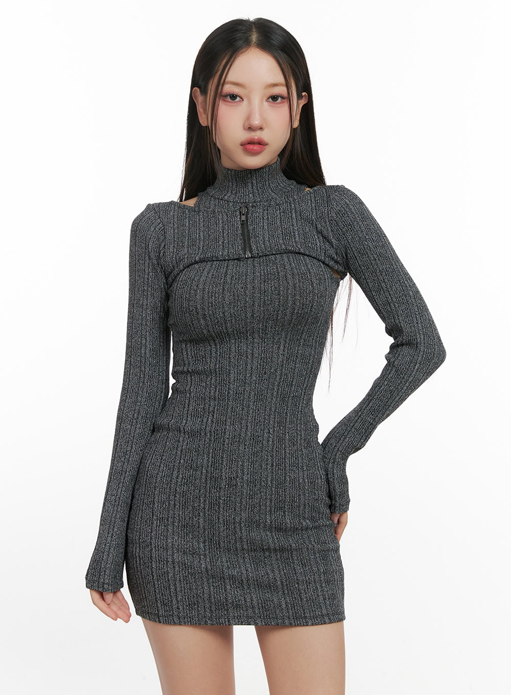 Bolero Sleeve Sweater Mini Dress CN413 - Image 11