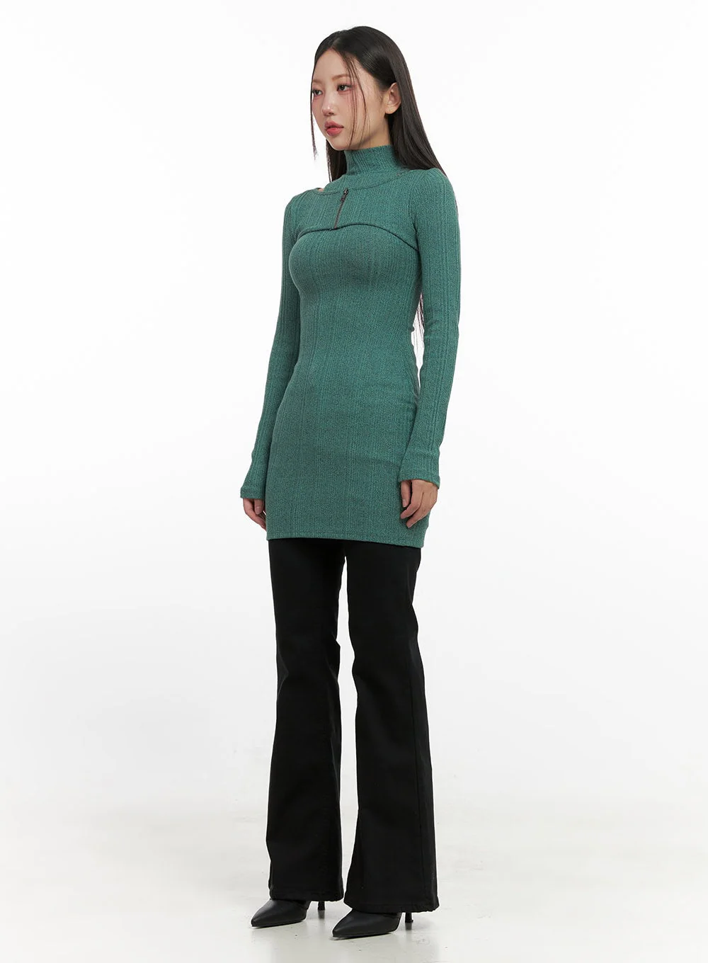 Bolero Sleeve Sweater Mini Dress CN413 - Image 2