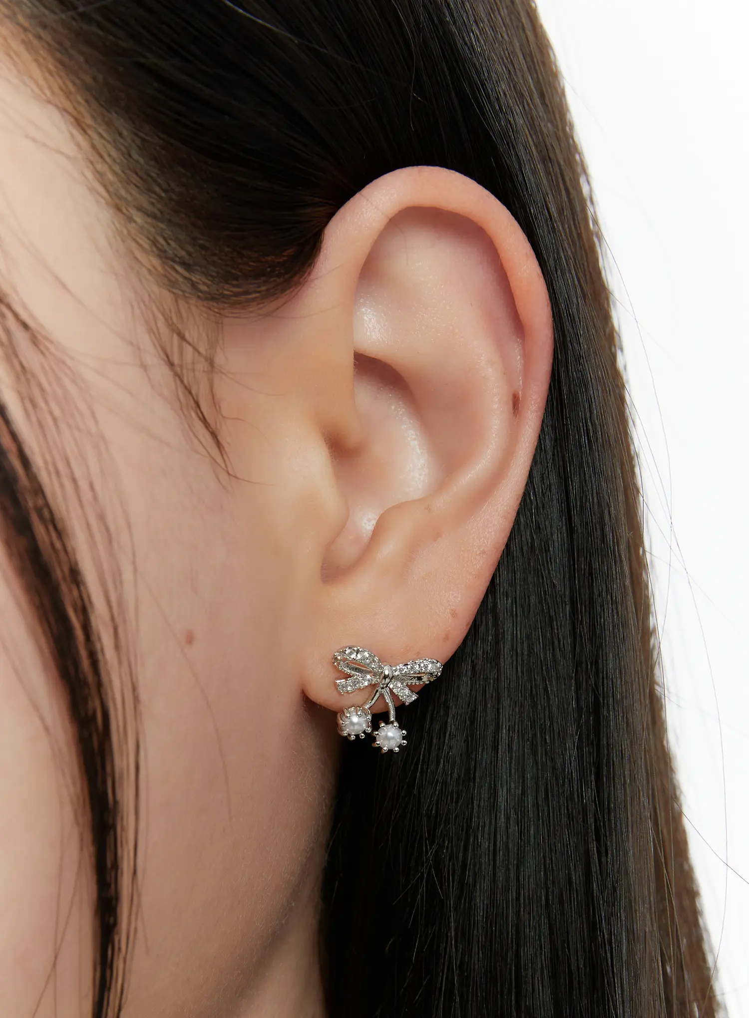 Bow Drop Earrings F502