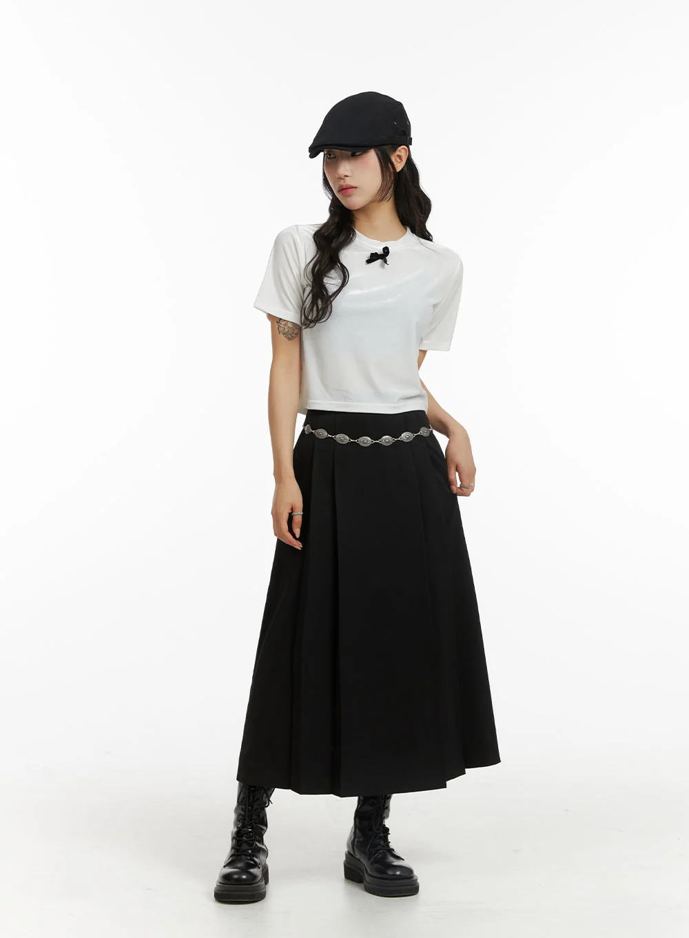 Bowknot Cropped Tee CJ417 - Image 2