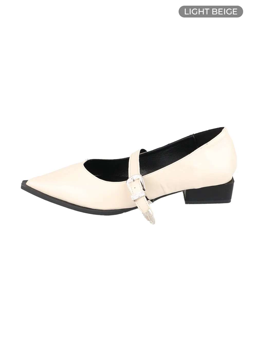 Buckle Pointed Toe Flats with Low Heels CA412 - Image 4