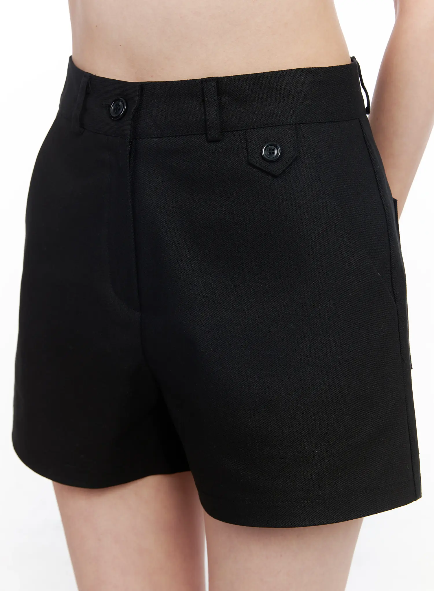 Button Detail Cotton Shorts IM524 - Image 6