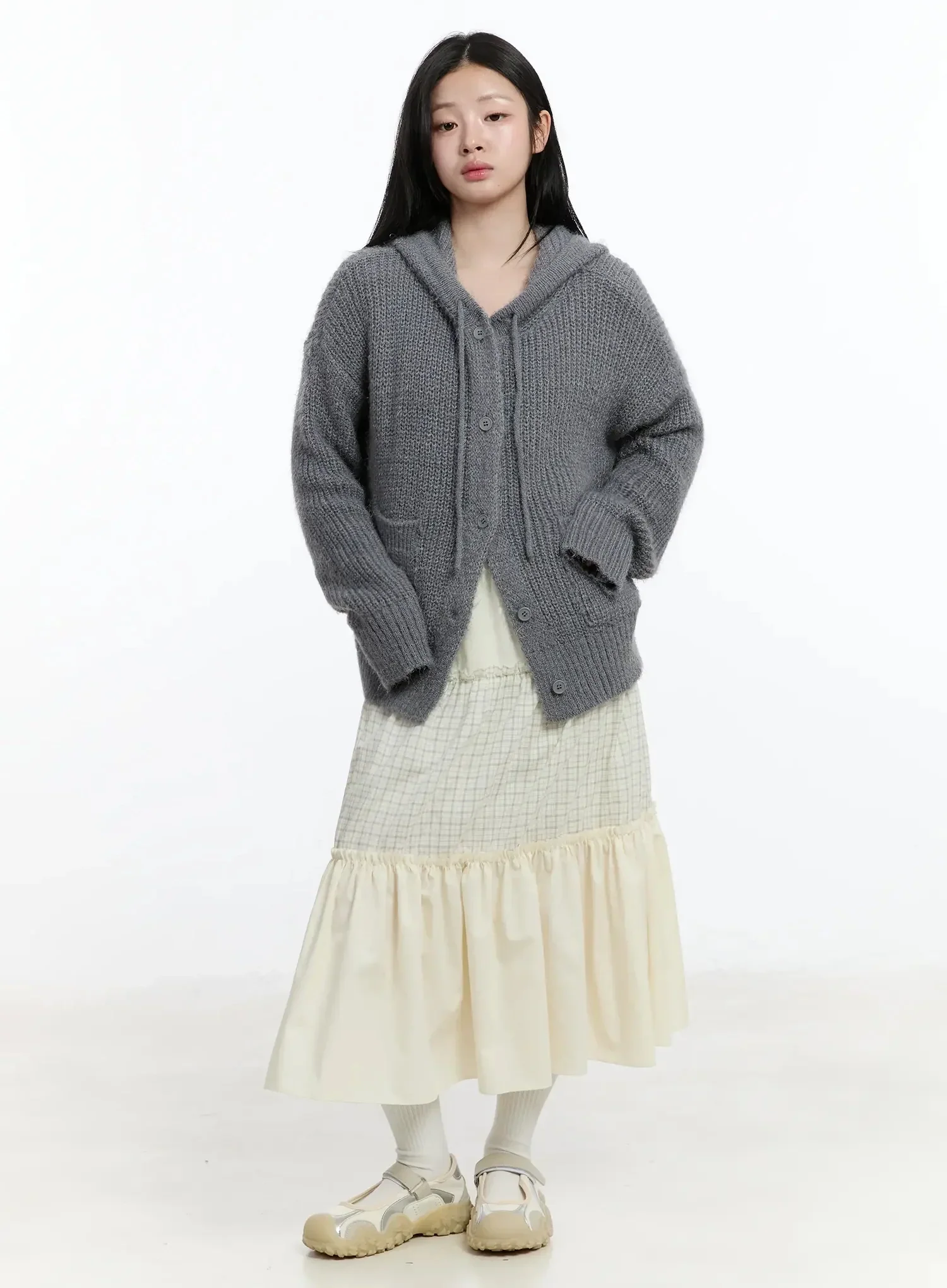 Button-Up Knit Cardigan IM519 - Image 4
