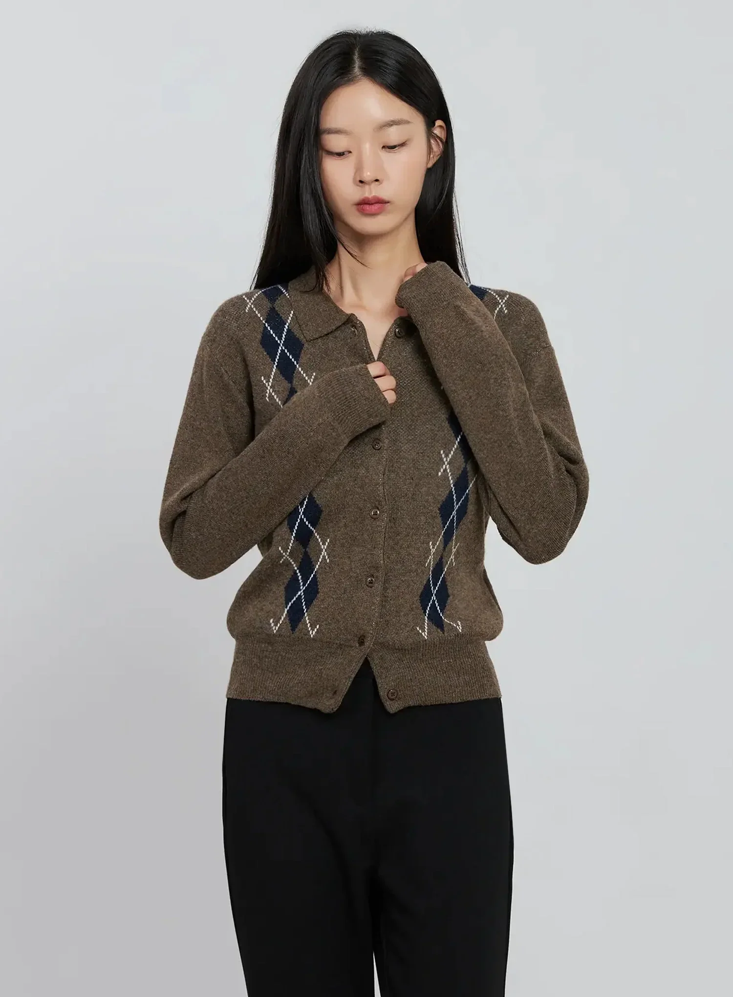 Button-Up Knit Cardigan IN507