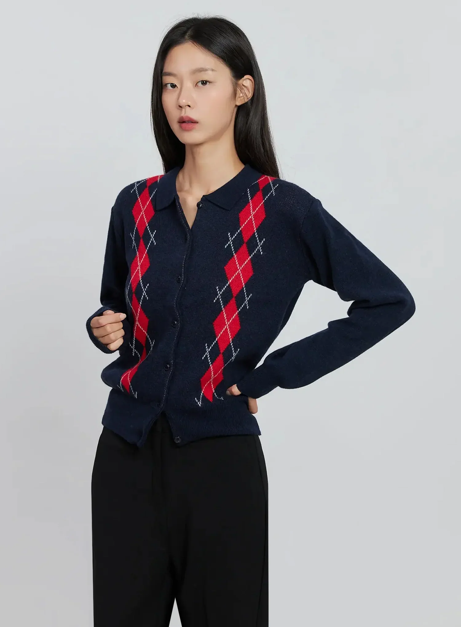 Button-Up Knit Cardigan IN507 - Image 13