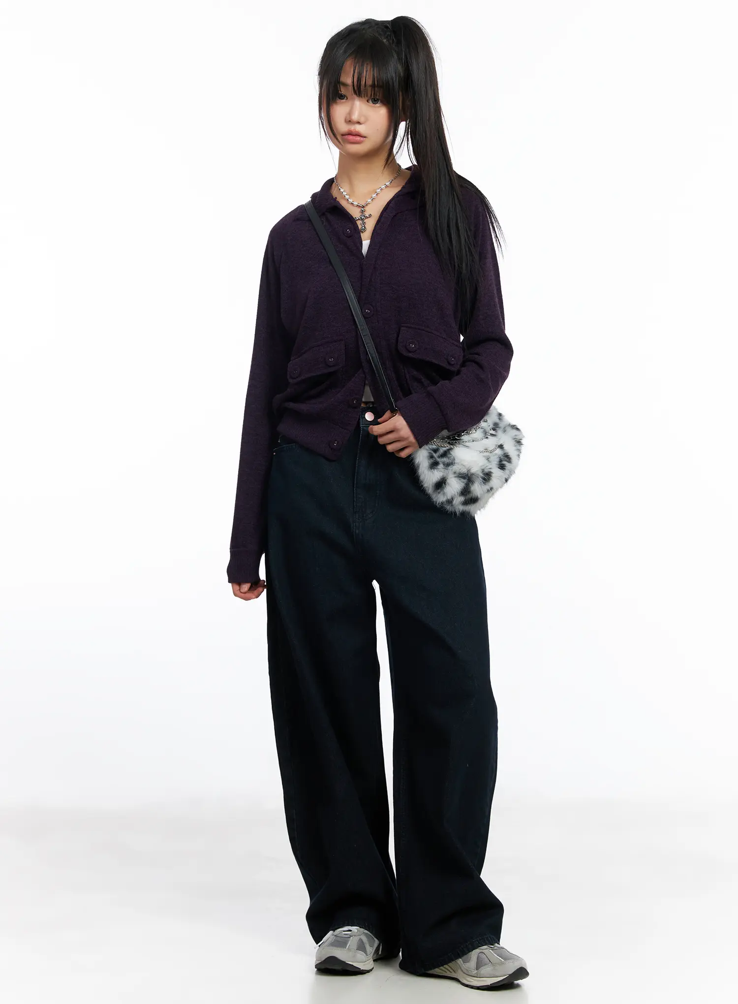 Button-Up Knit Cardigan Jacket CF504 - Image 3