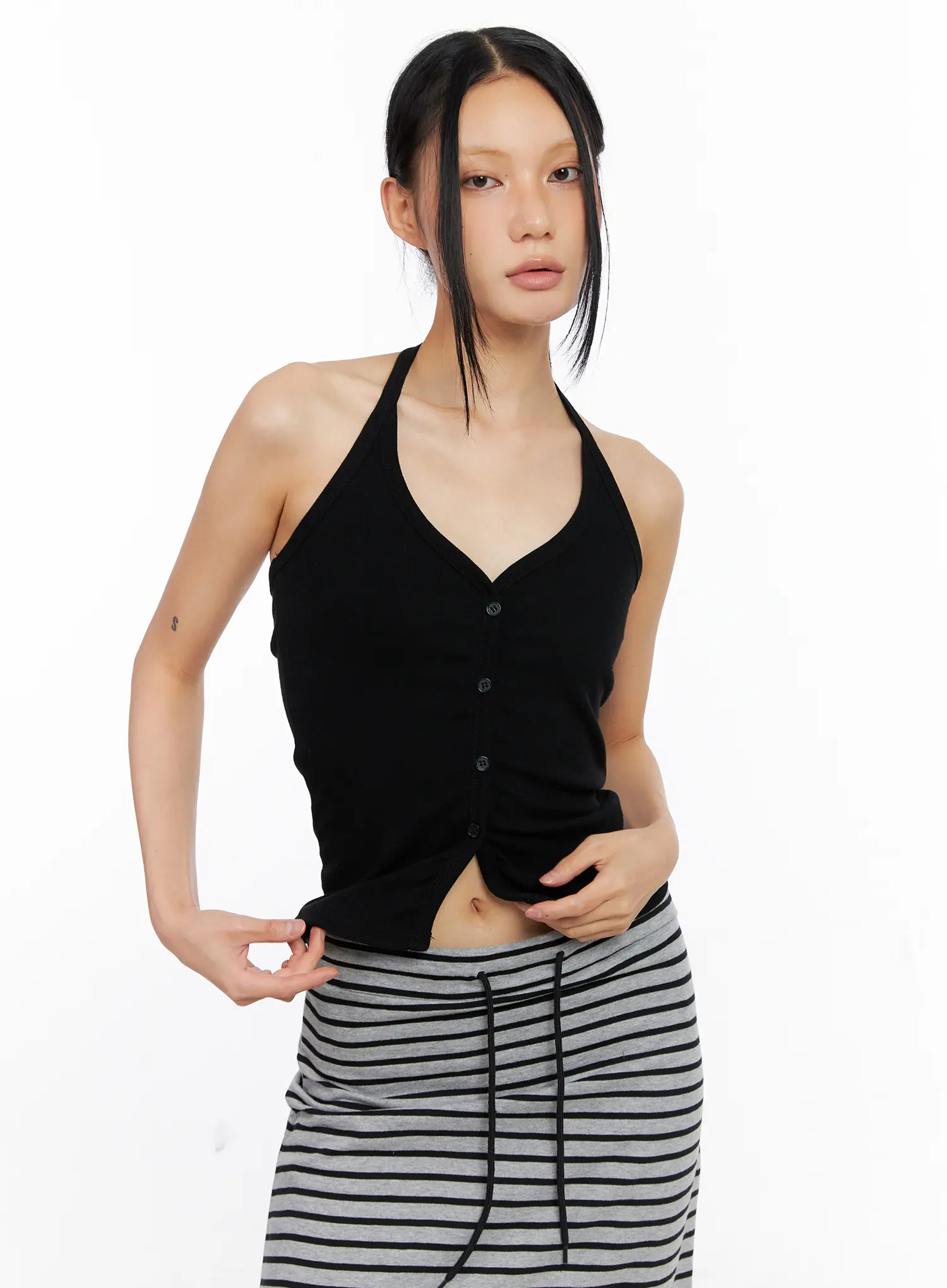 Buttoned Halter Tank CL530 - Image 6