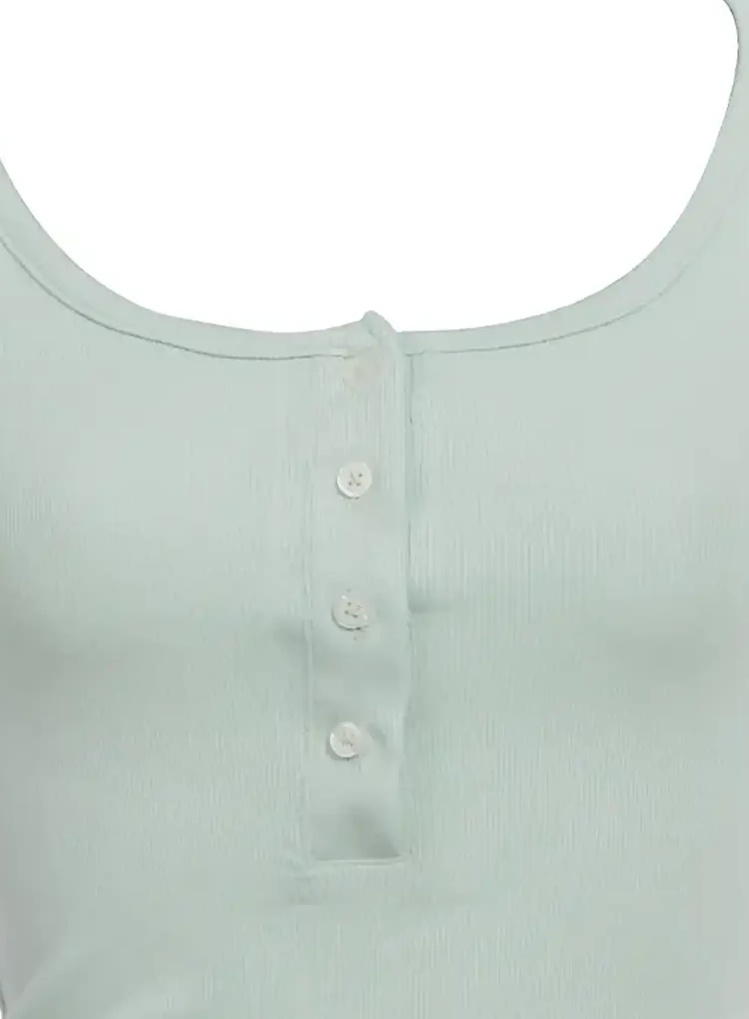 Buttoned Scoop-Neck Crop Top IC503 - Image 2