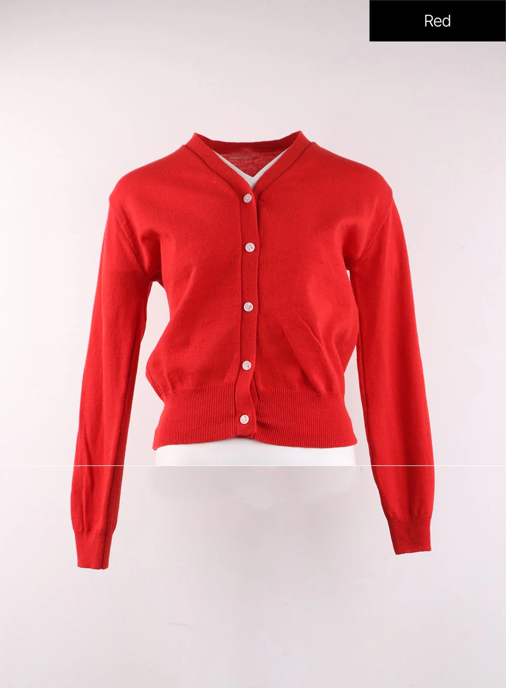 Buttoned V-Neck Cardigan OF406 - Image 7