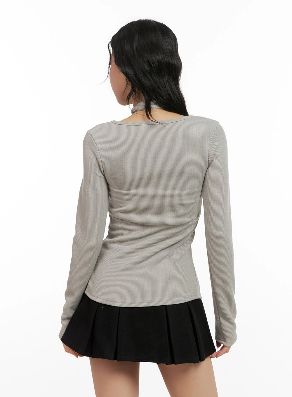 Buttoned V-Neck Slim-Fit Cardigan CN416 - Image 6