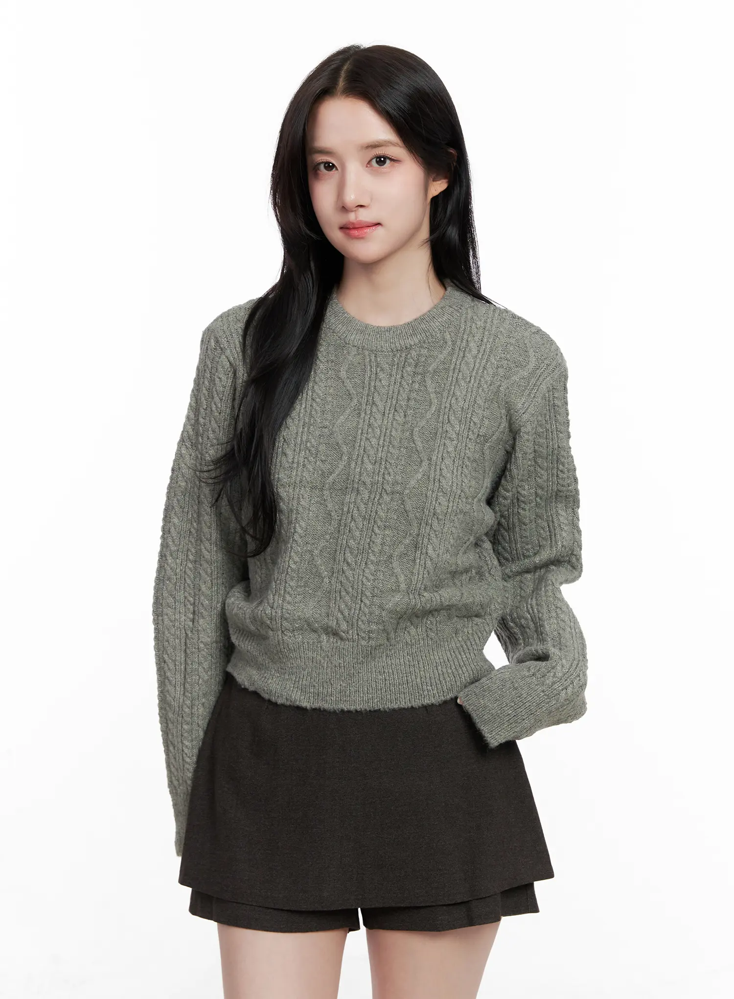 Cable Knit Crop Knit Top CO524 - Image 11
