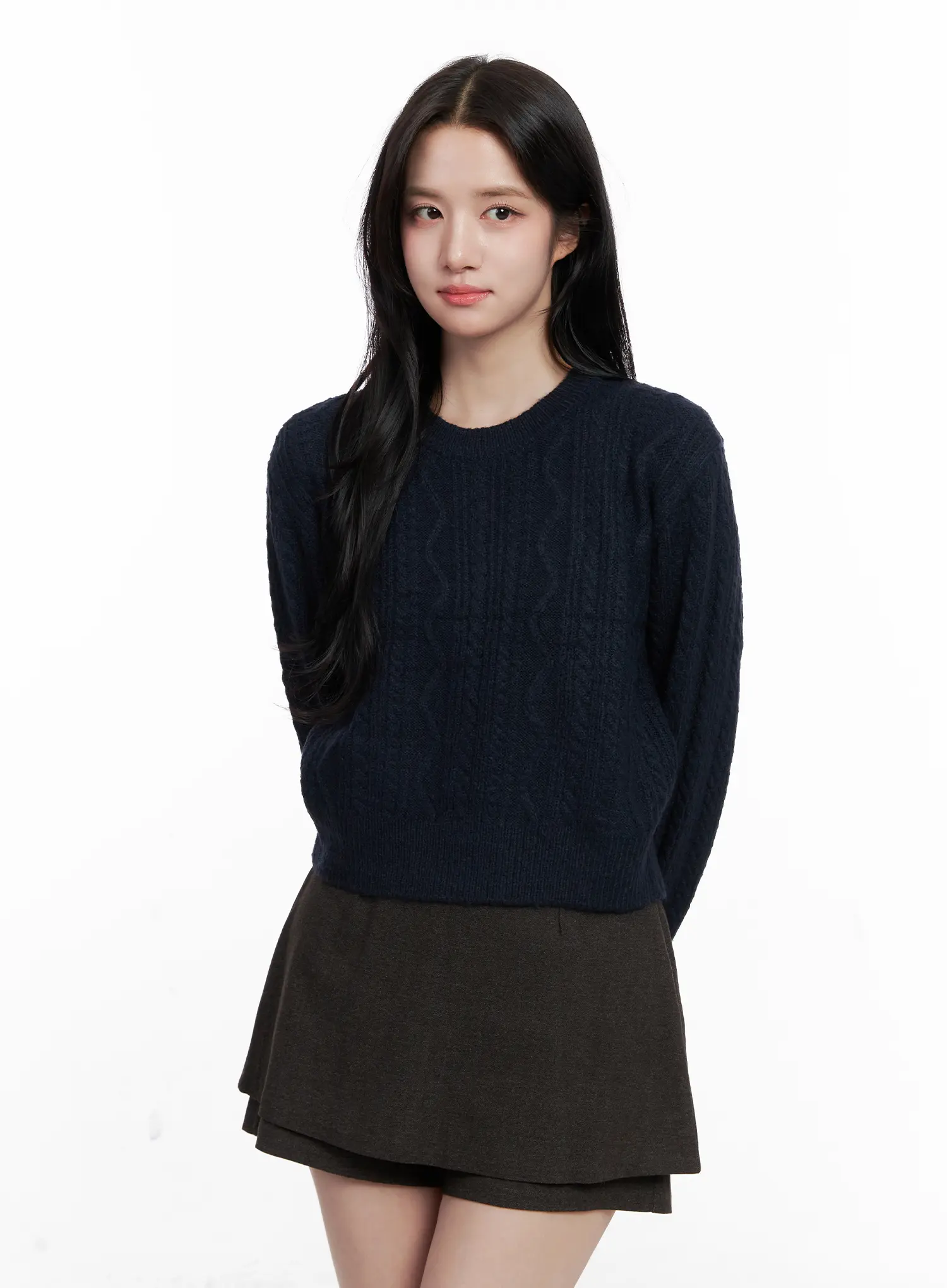 Cable Knit Crop Knit Top CO524 - Image 12