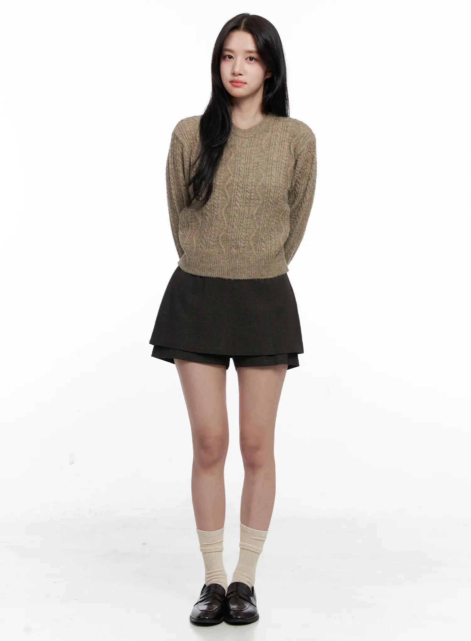 Cable Knit Crop Knit Top CO524 - Image 3