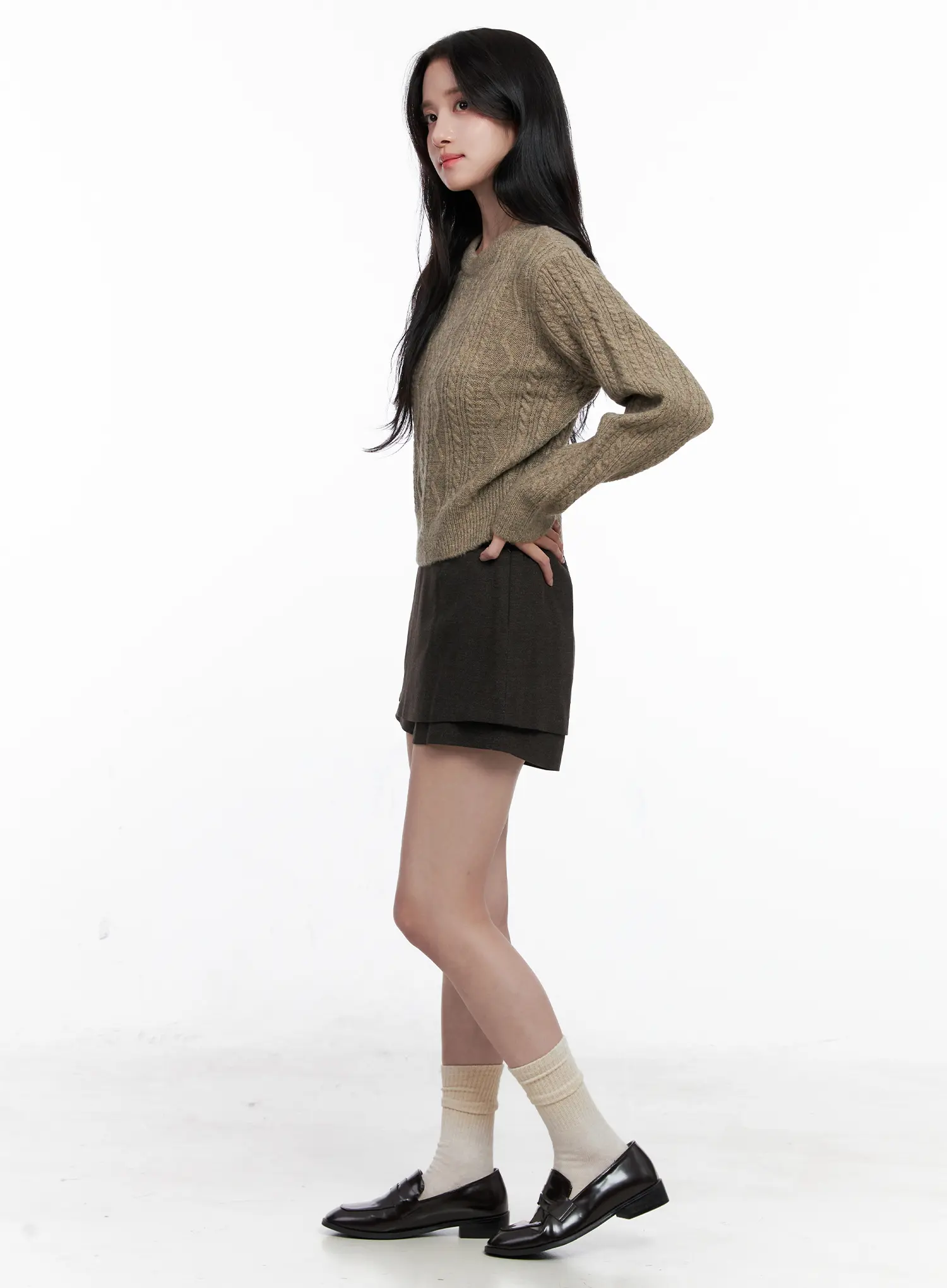 Cable Knit Crop Knit Top CO524 - Image 4