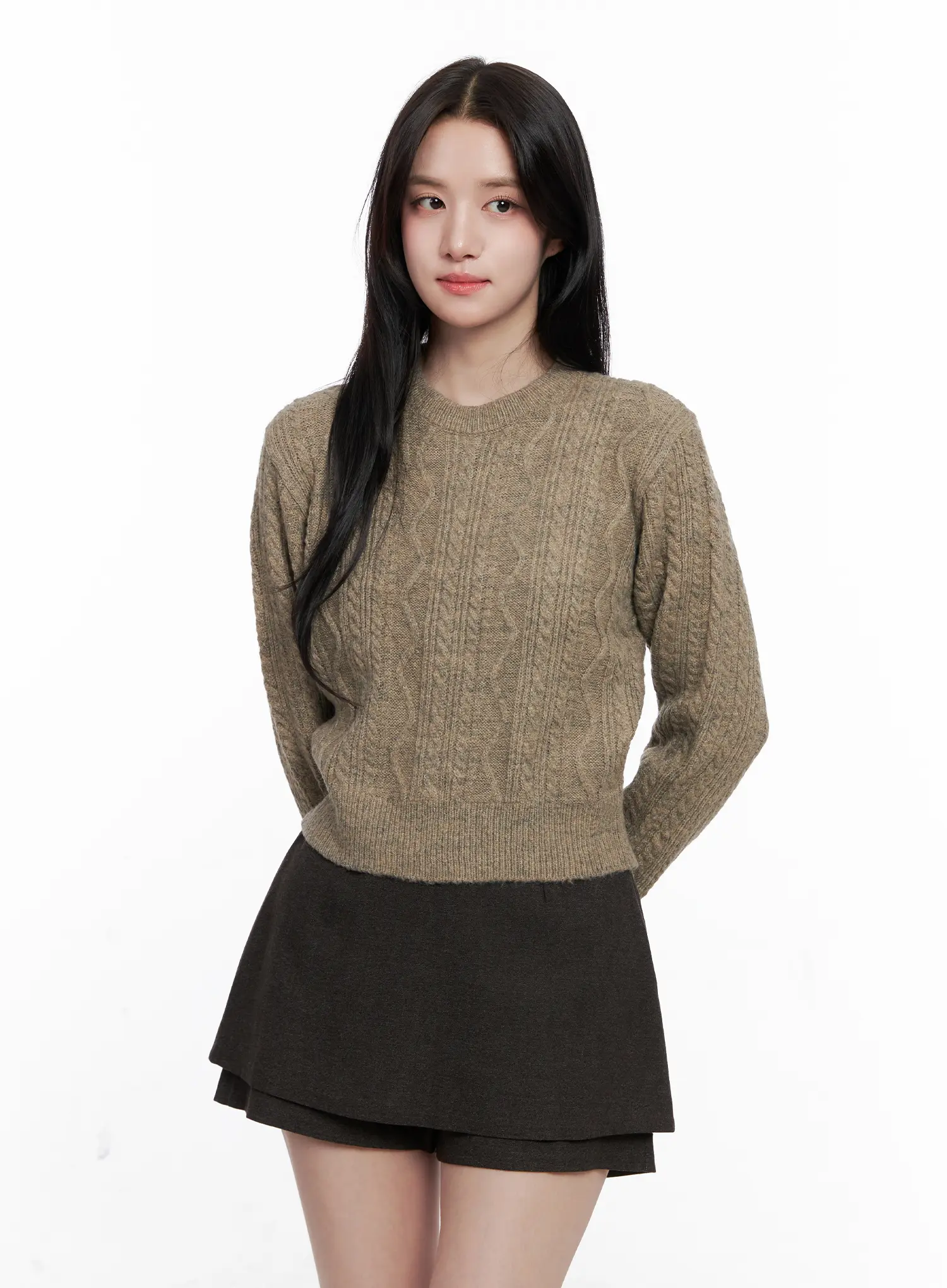 Cable Knit Crop Knit Top CO524 - Image 6