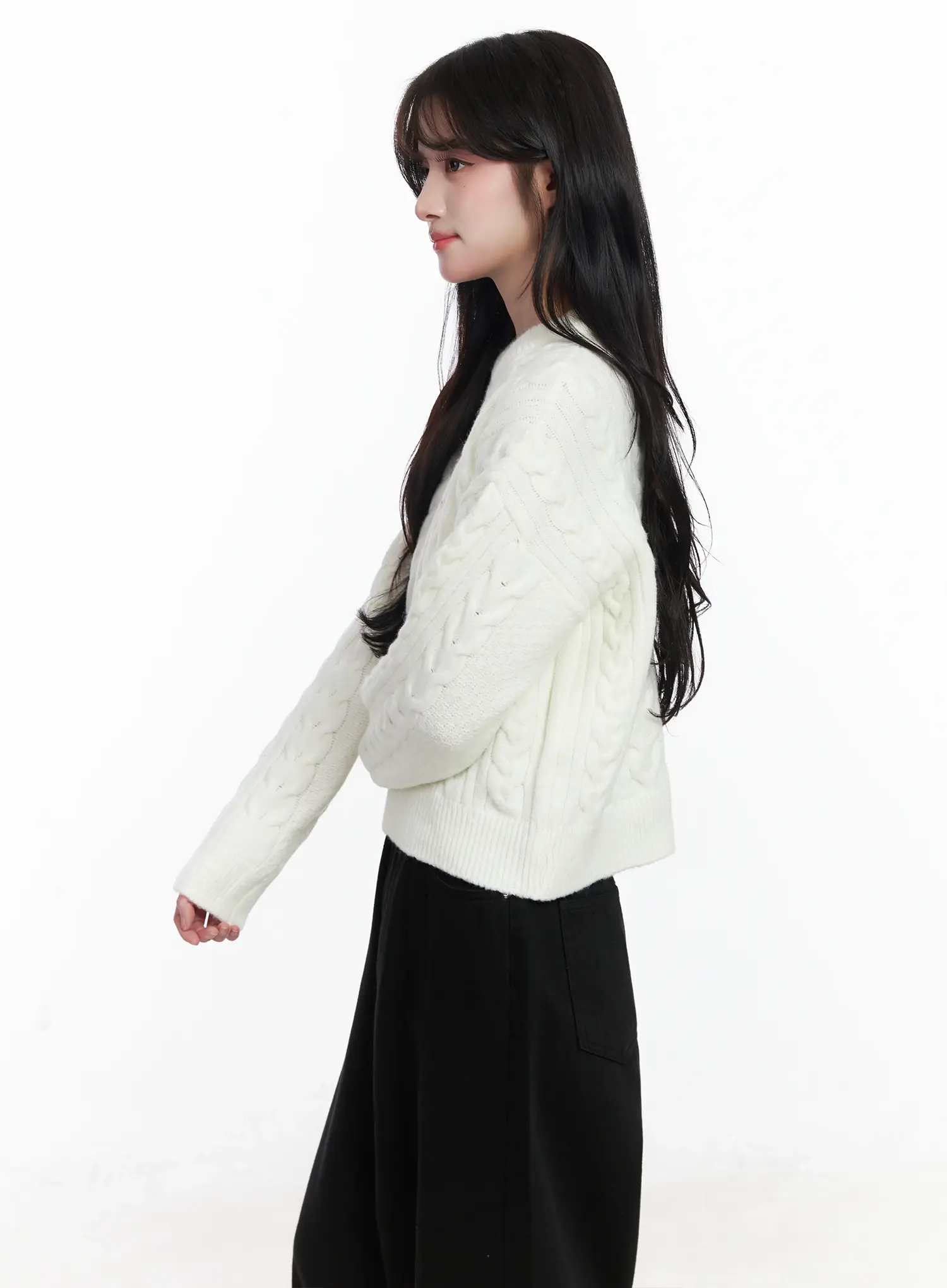 Cable Knit Sweater IJ529 - Image 5