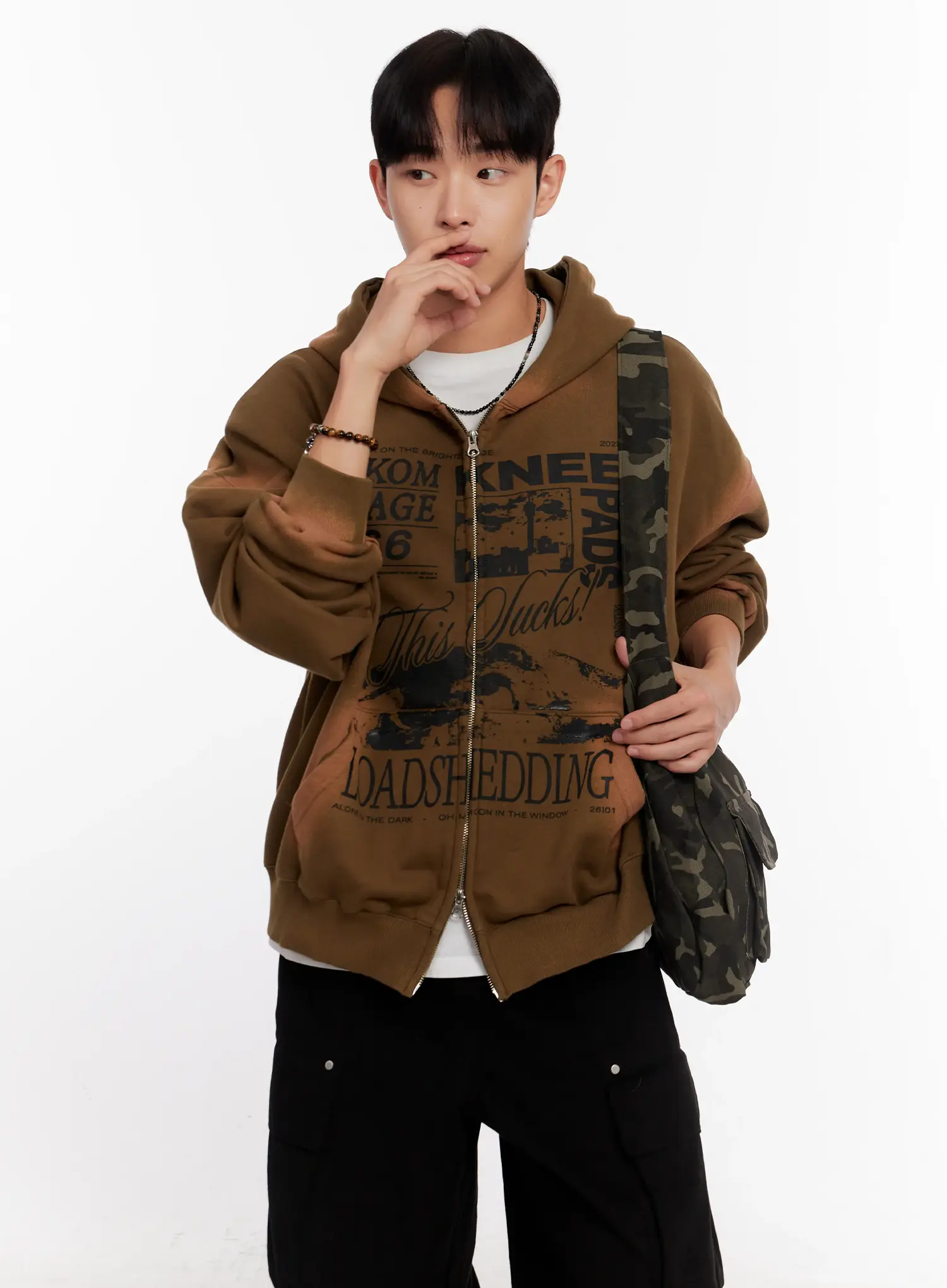 Camo Shoulder Bag with Utility Pockets IO 528 - Image 5