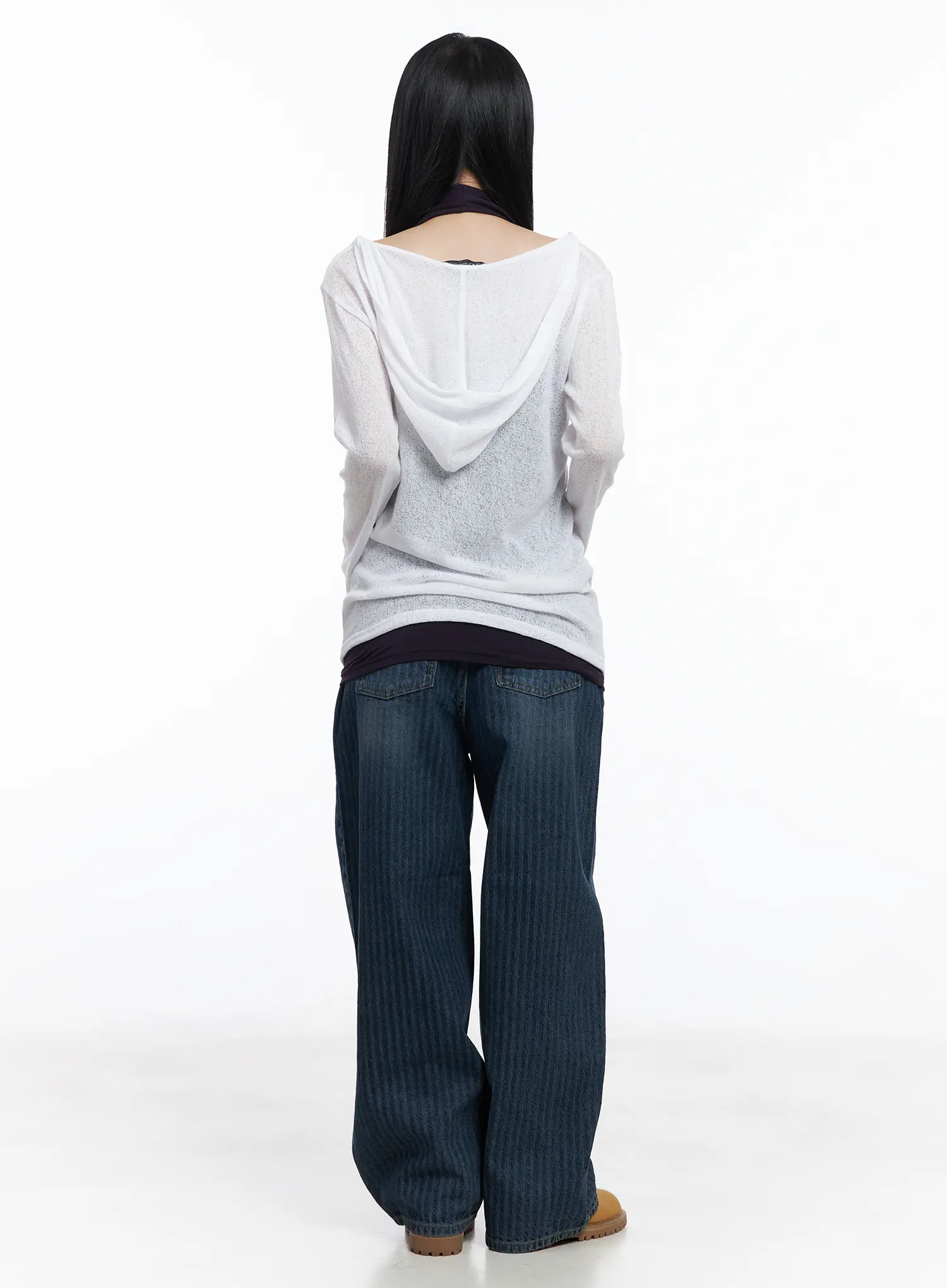 Camryn Striped Baggy Jeans CJ514 - Image 7
