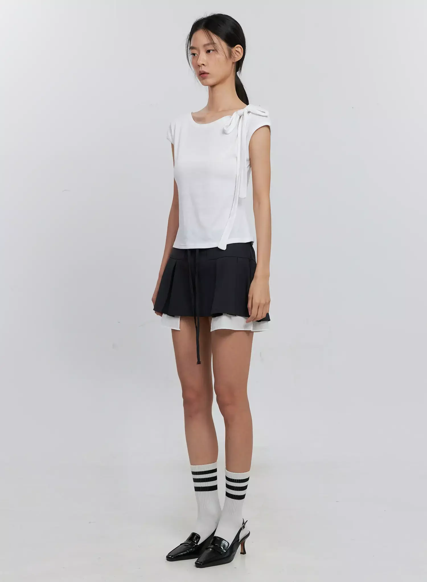 Cap Sleeve Bow Tie Top IS516 - Image 6