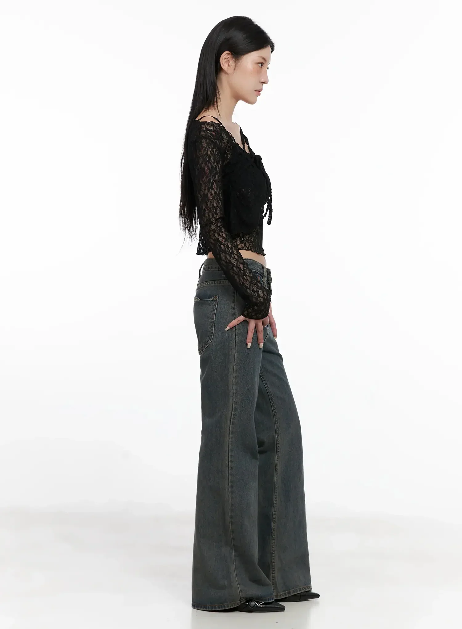 Cardigan with Lace Straps IS508 - Image 8