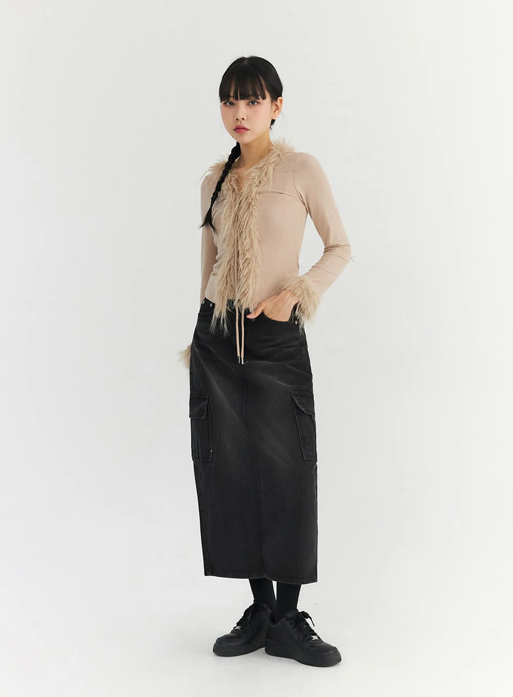 Cargo Maxi Skirt CO327 - Image 2