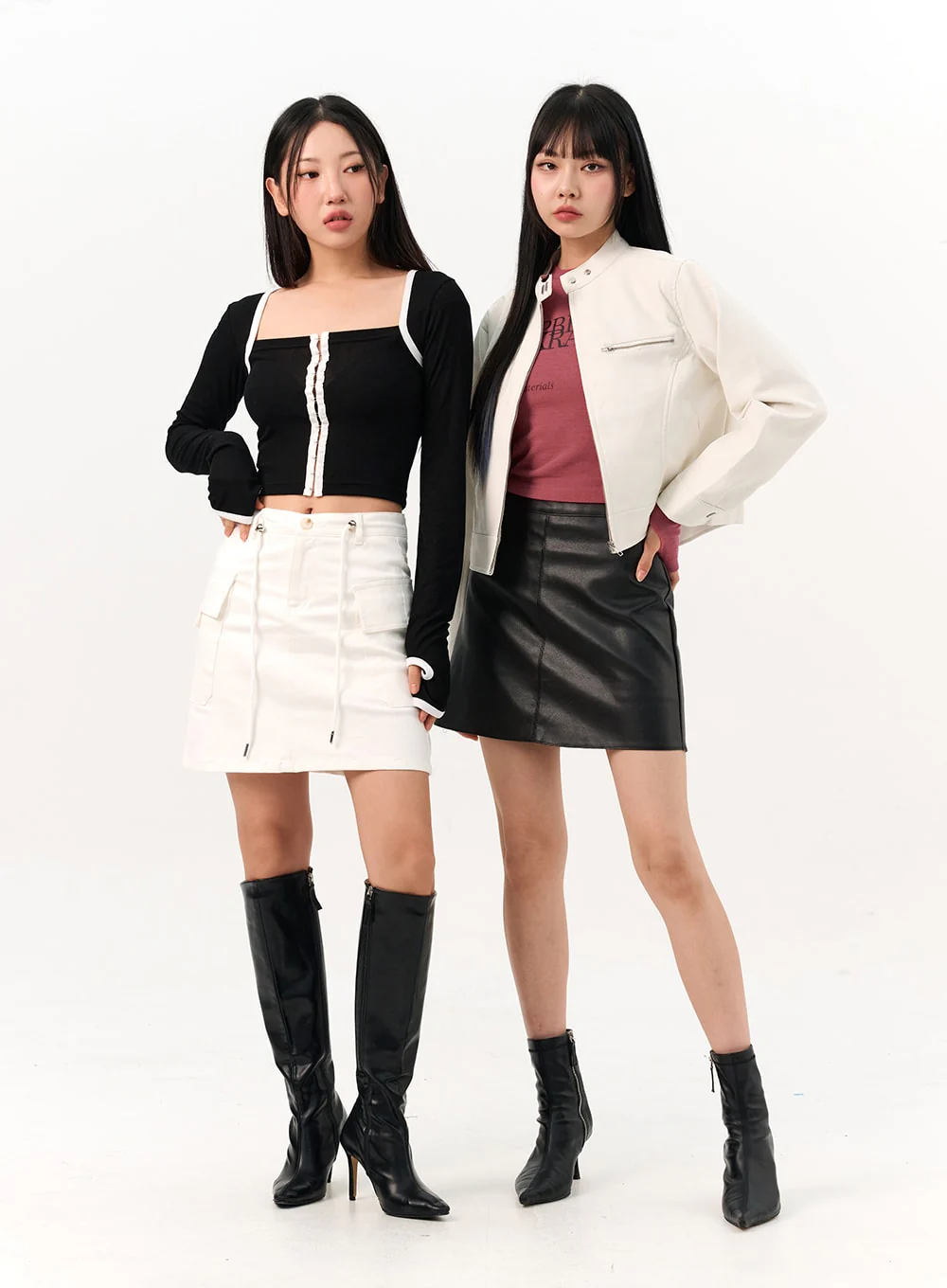 Cargo Mini Skirt with Waist Tie IO317 - Image 8