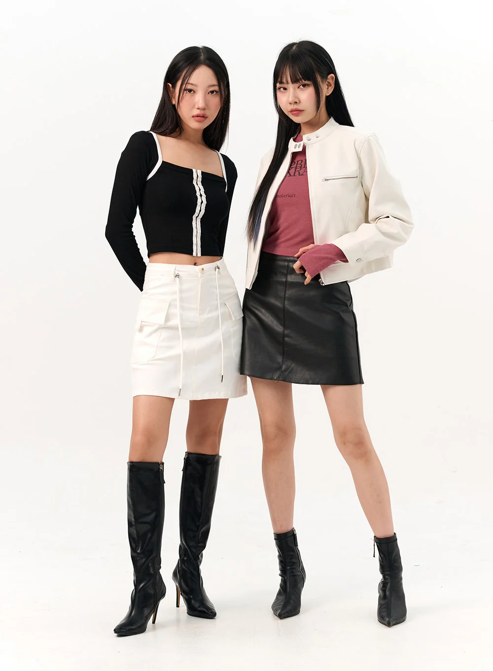 Cargo Mini Skirt with Waist Tie IO317 - Image 9