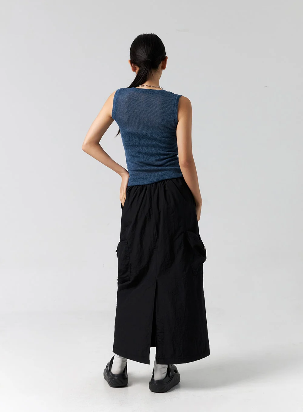 Cargo Nylon Maxi Skirt CG302 - Image 12